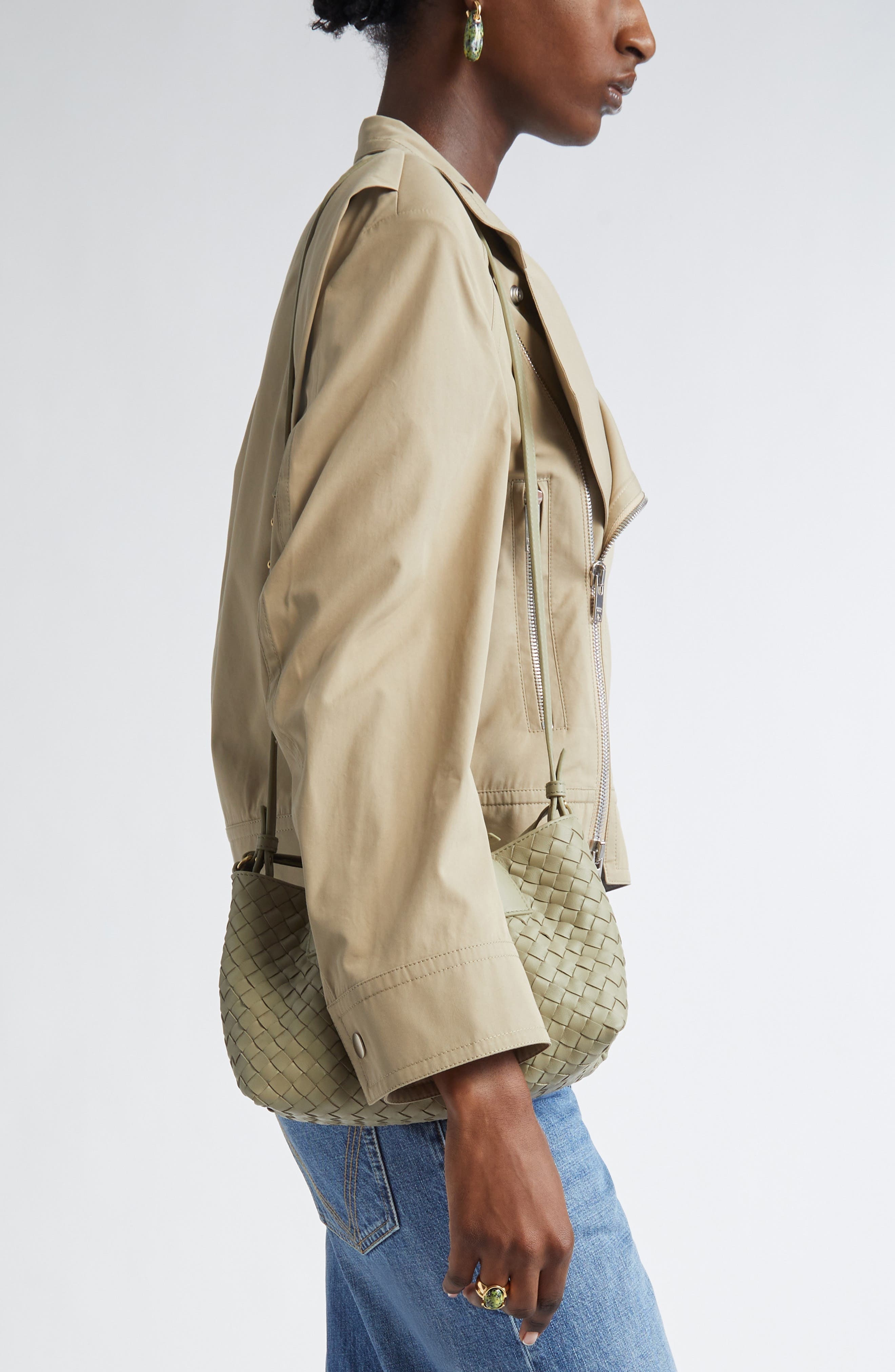 Bottega Veneta Small Pinacoteca Intrecciato Leather Top Handle Bag in 3055 Travertine/Fond- M B at N - 3