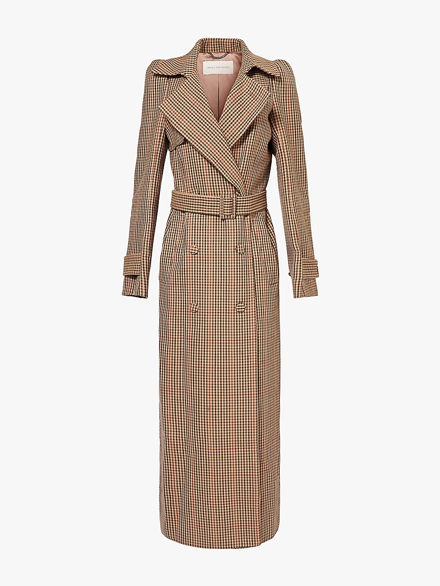 Remis check-pattern double-breasted wool coat - 1