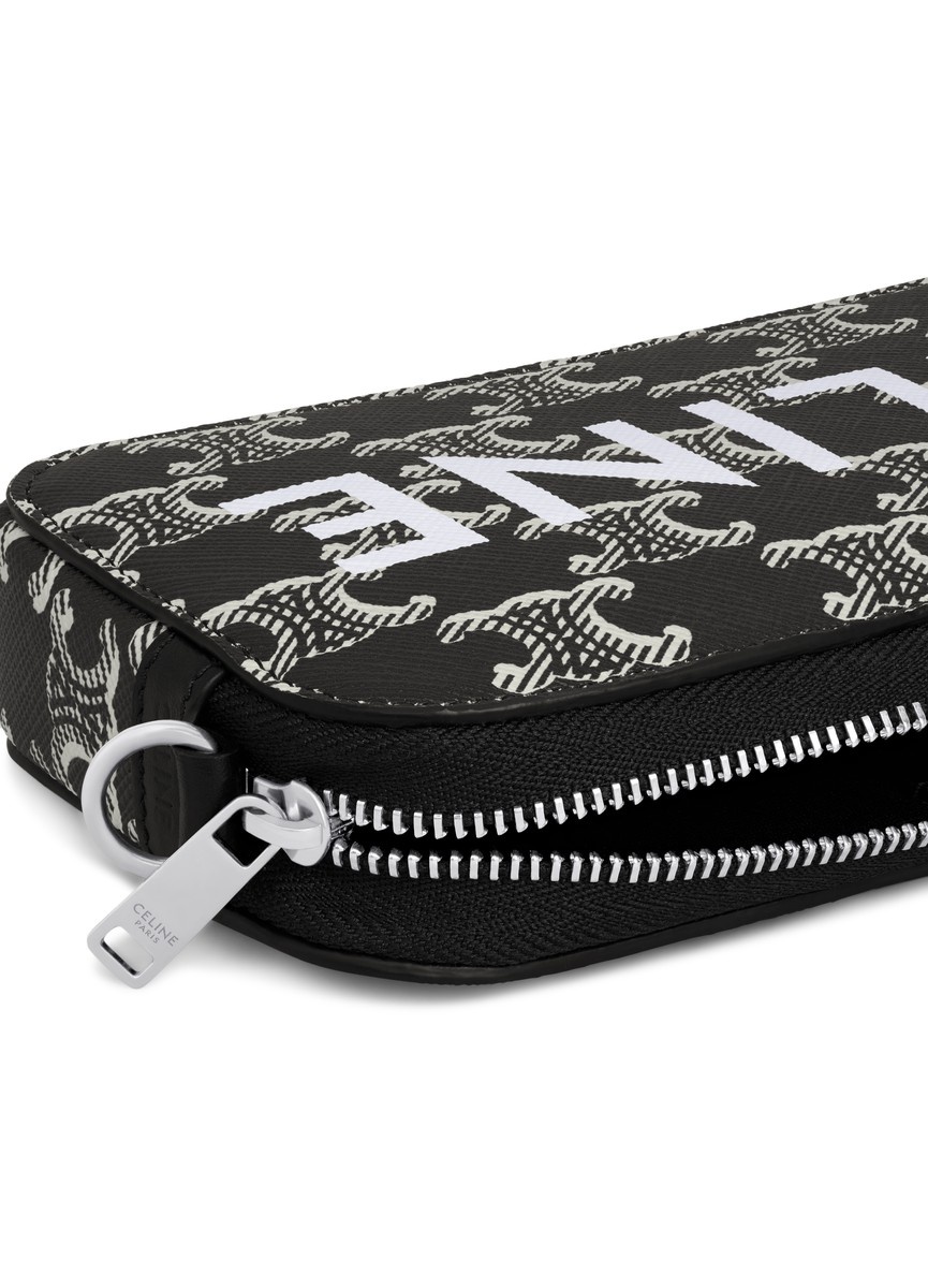 Horizontal pouch  in Triomphe canvas two-tone with print - 4