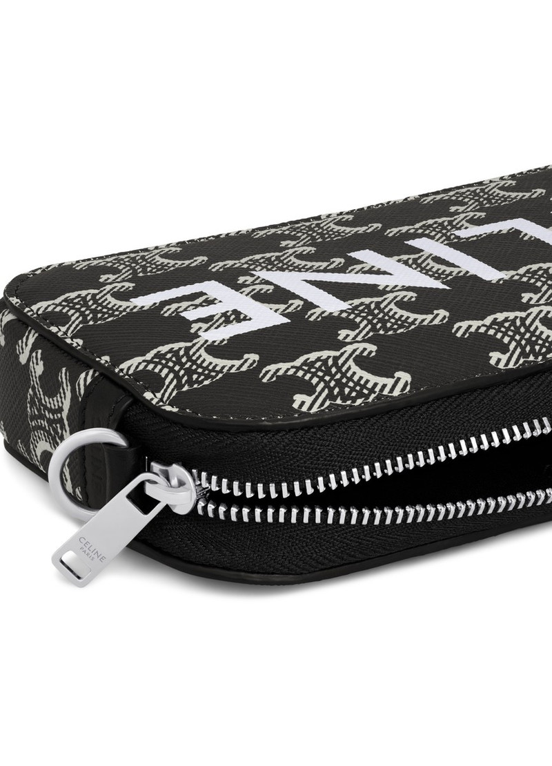 Horizontal pouch  in Triomphe canvas two-tone with print 4