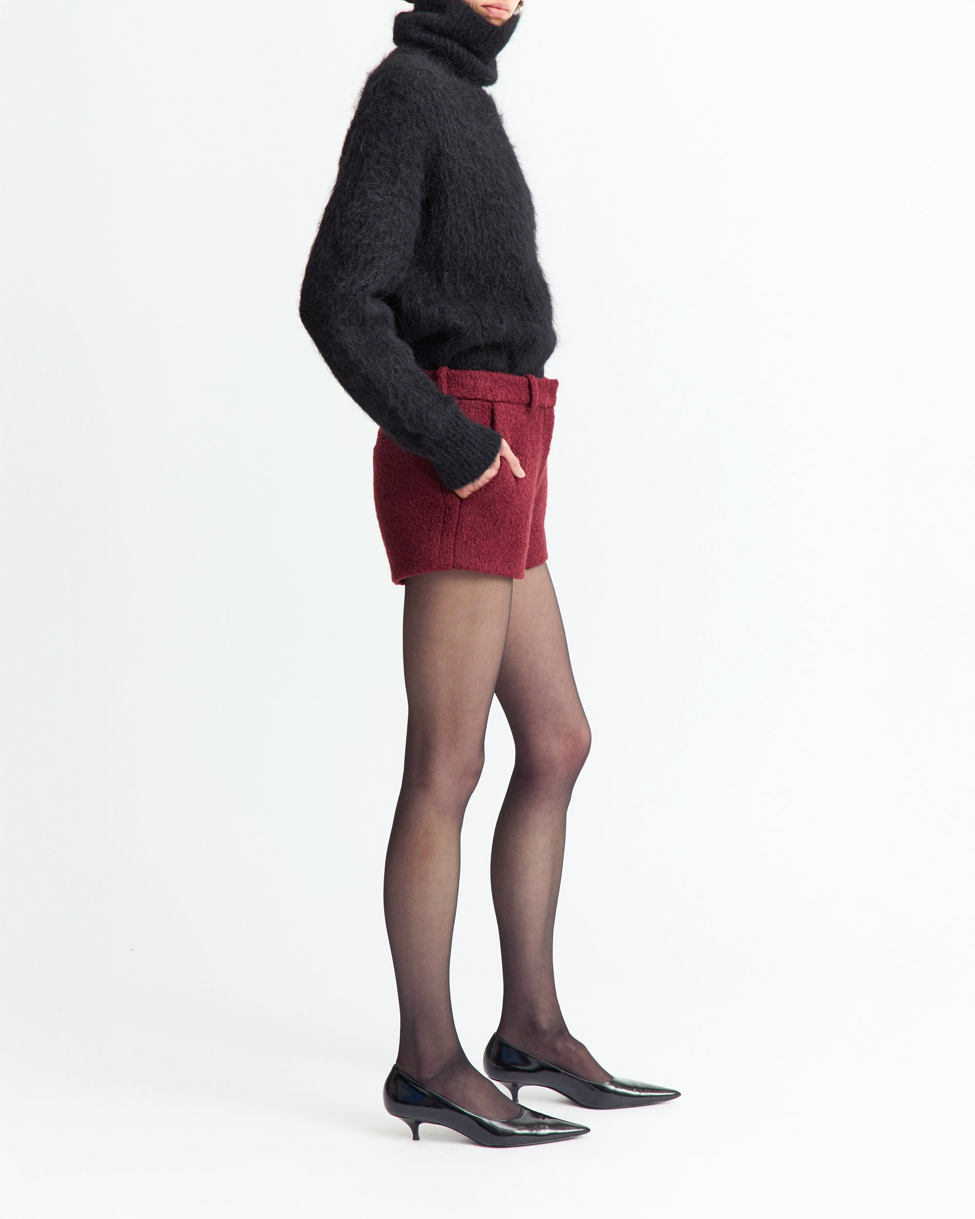 ROLL NECK SEPHIA JUMPER IN KNIT - 3