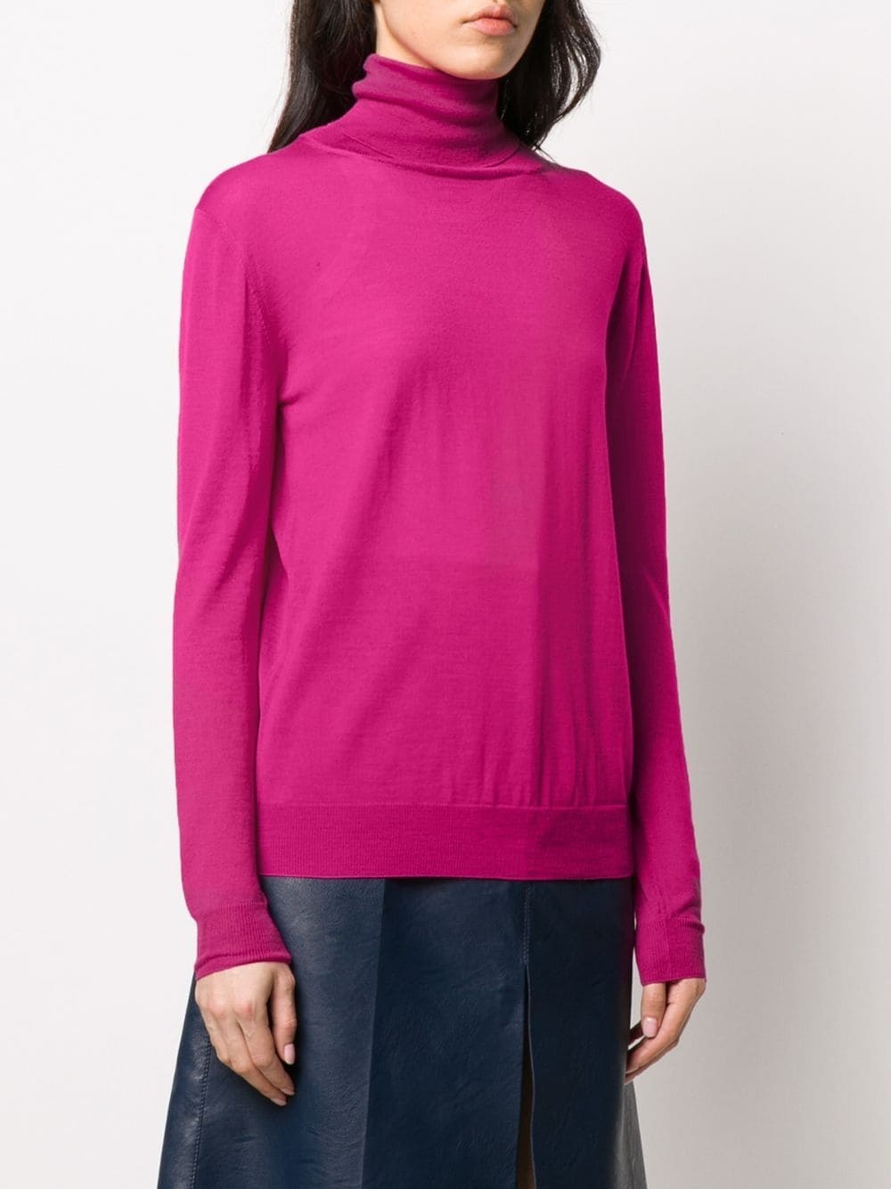 fine-knit turtleneck jumper - 3