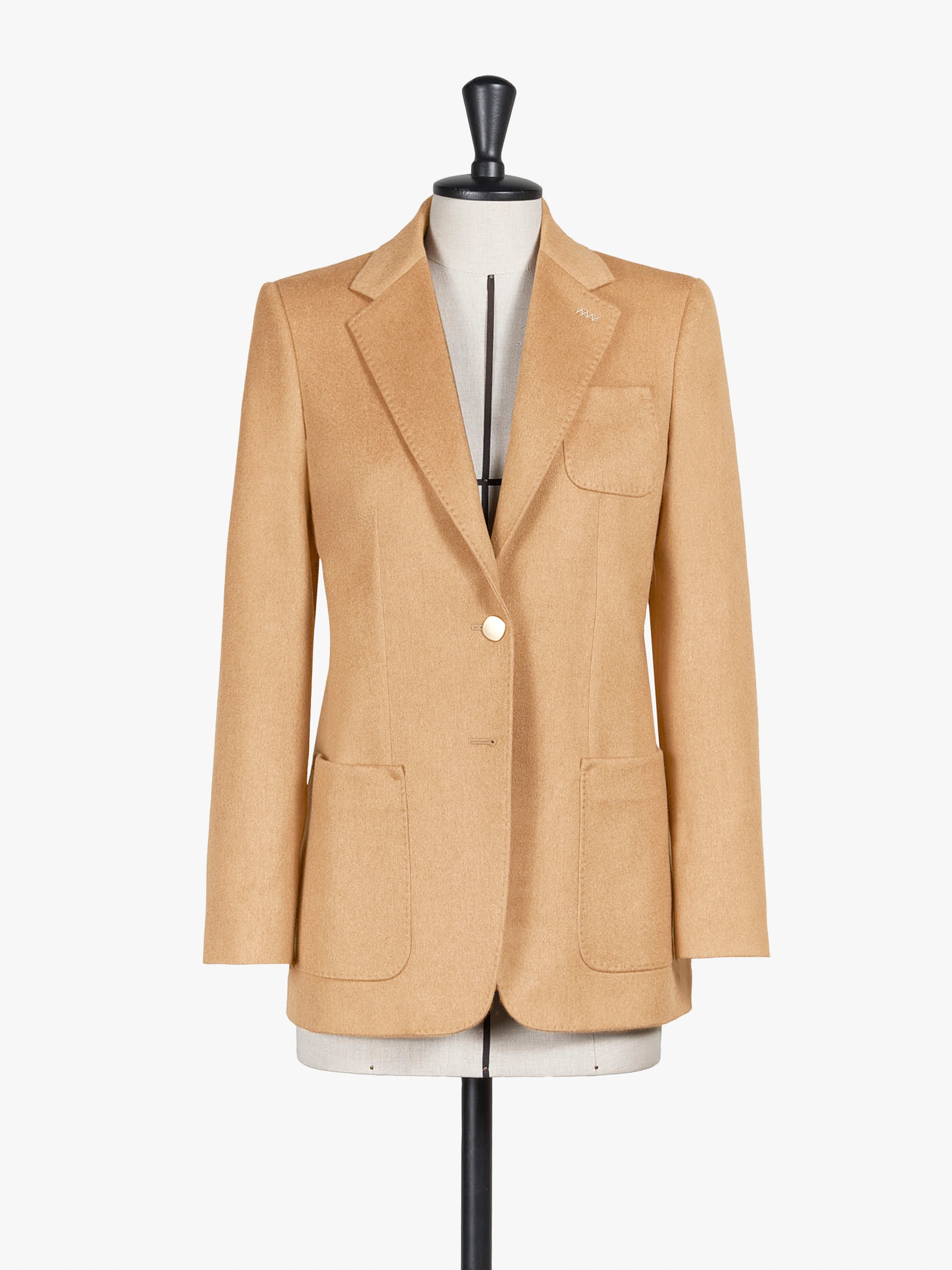 BLASY Single-breasted camel blazer - 1