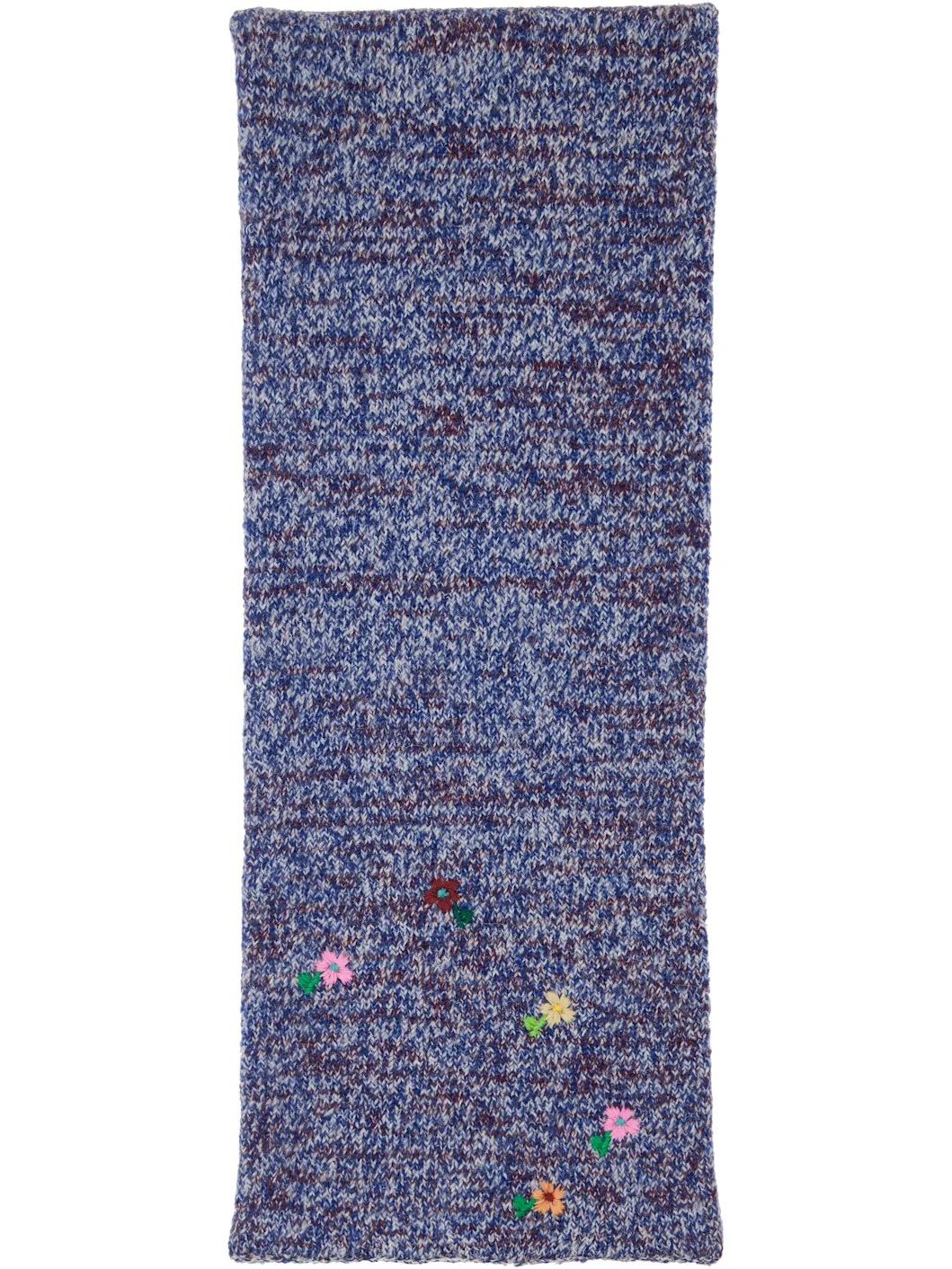 Blue Wool & Cashmere Scarf - 1