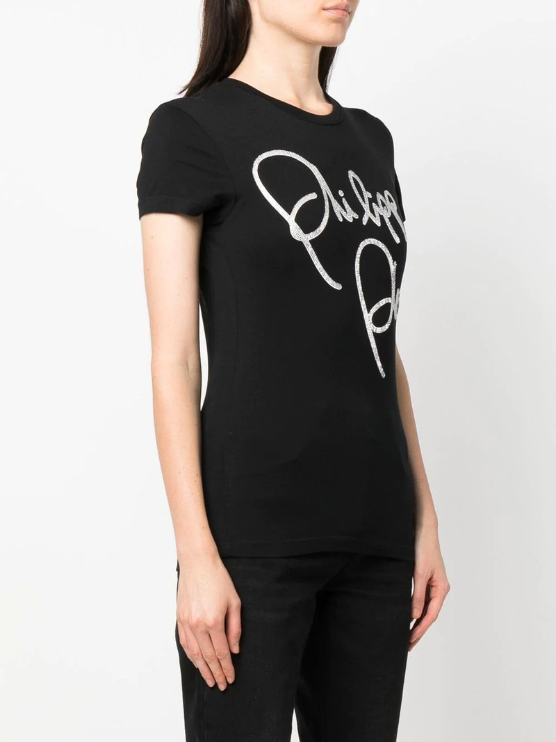 logo-print embellished T-shirt 3