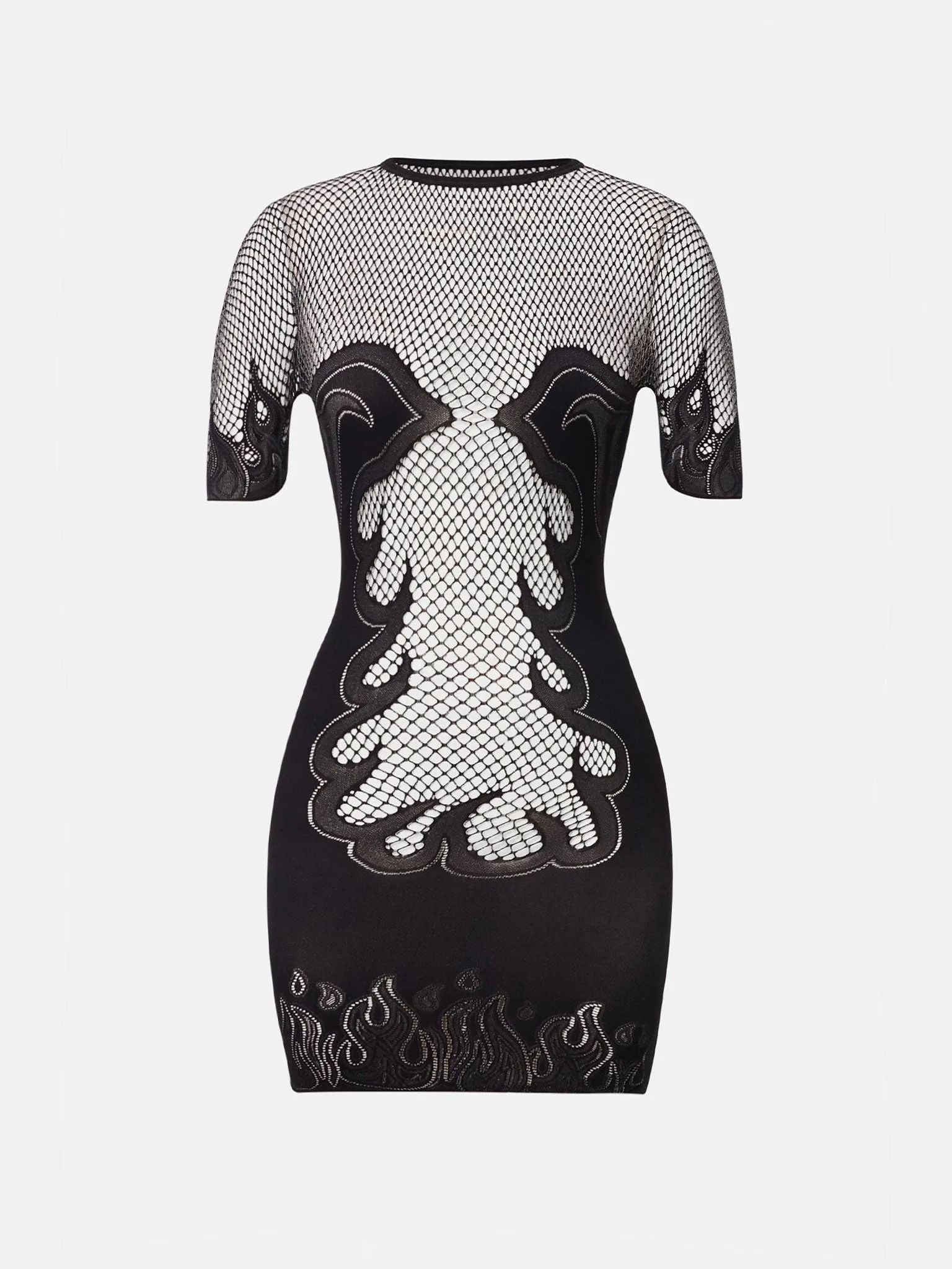 PIN UP MINI DRESS BLACK - 1