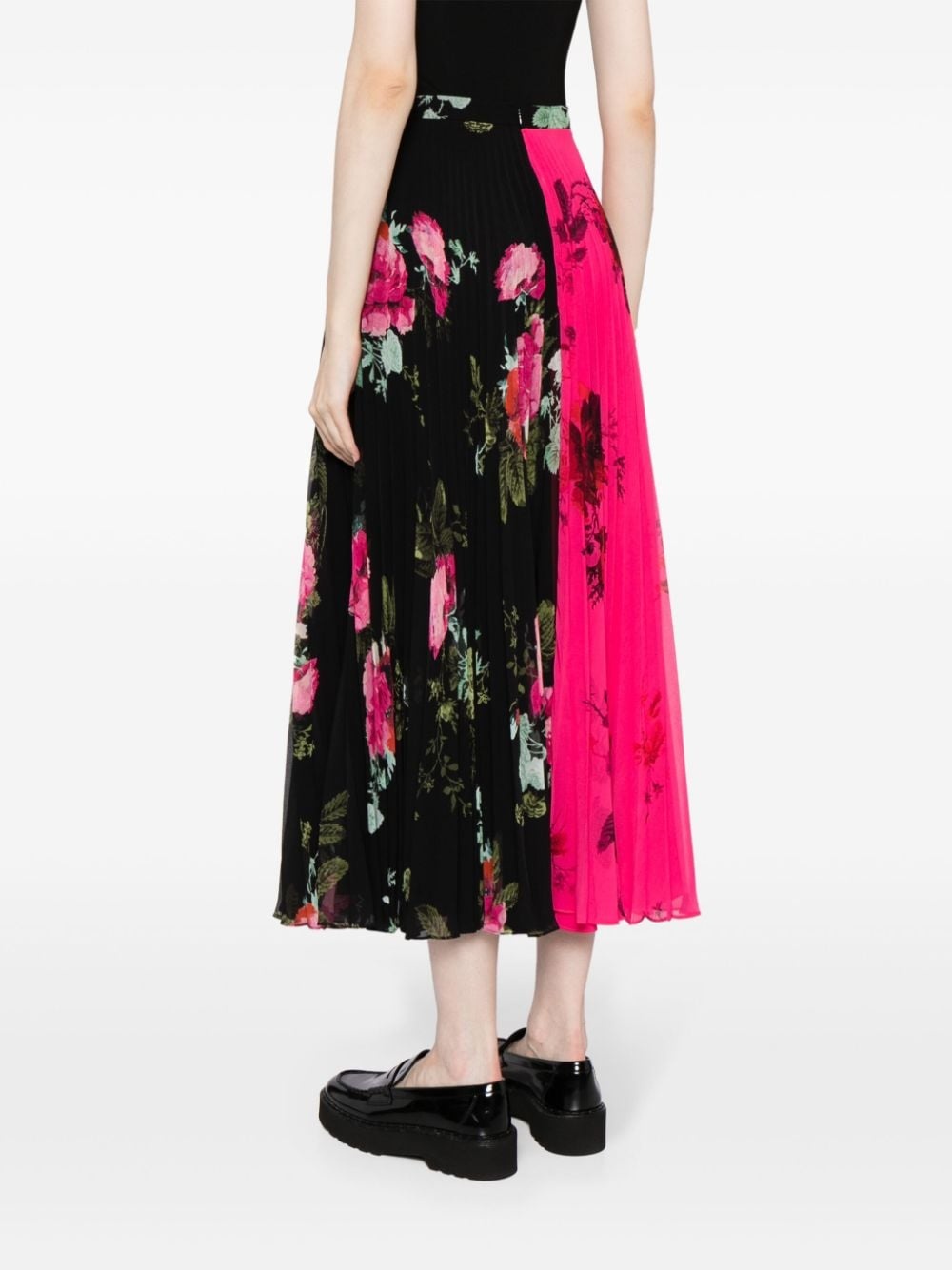 floral-print pleated midi skirt - 4