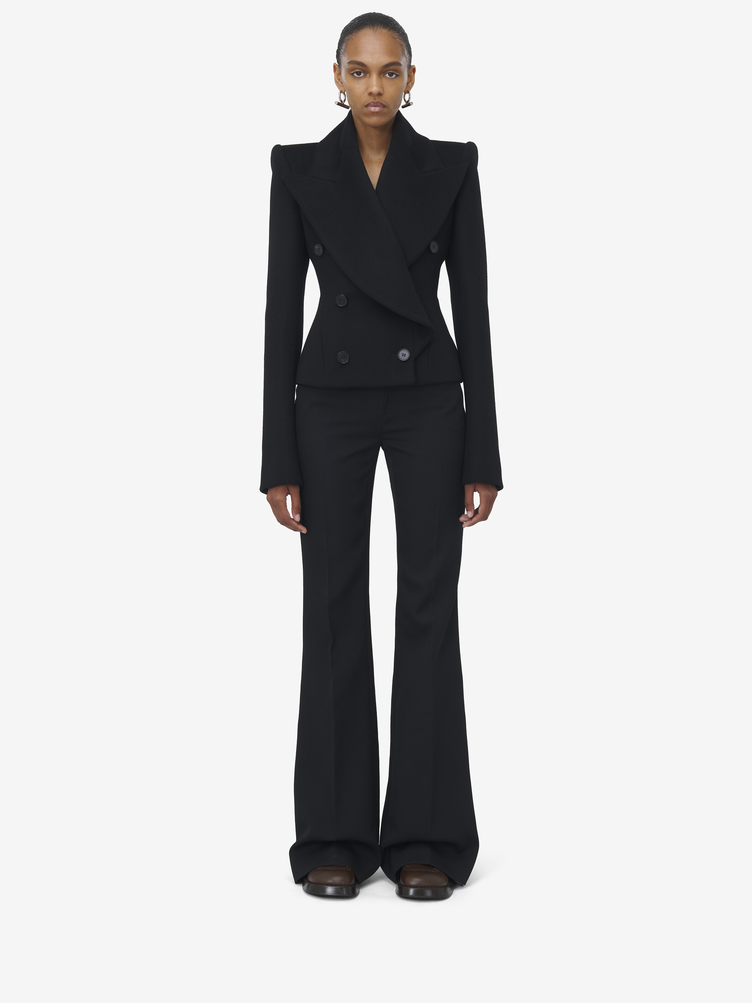 Oversized Lapel Peacoat - 3