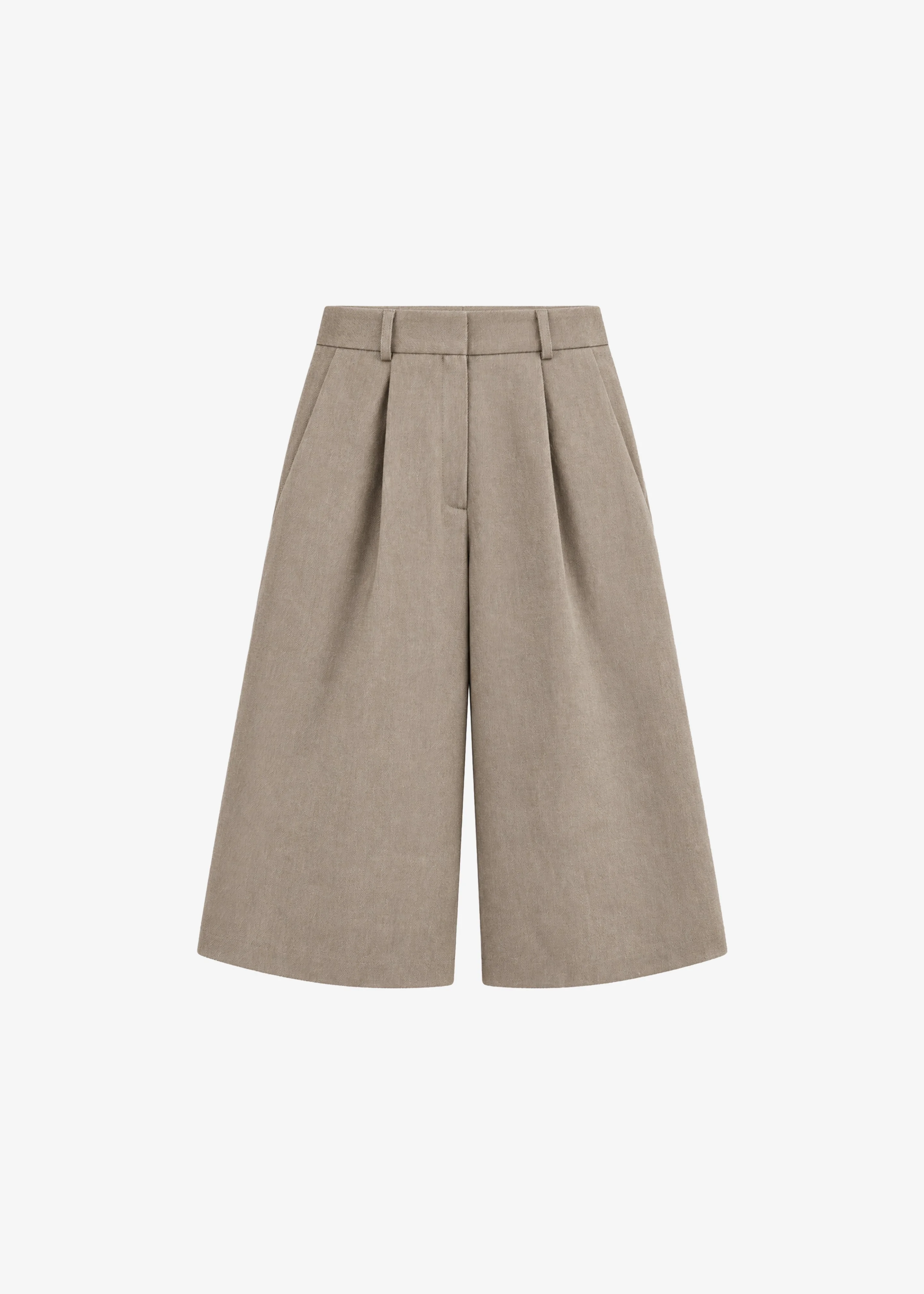 Varesse Twill Bermuda Shorts - Taupe - 1