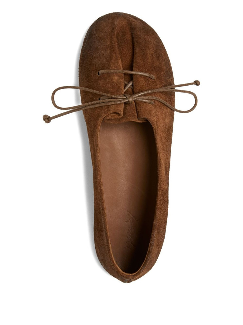 Girella lace-up suede ballet flats 3