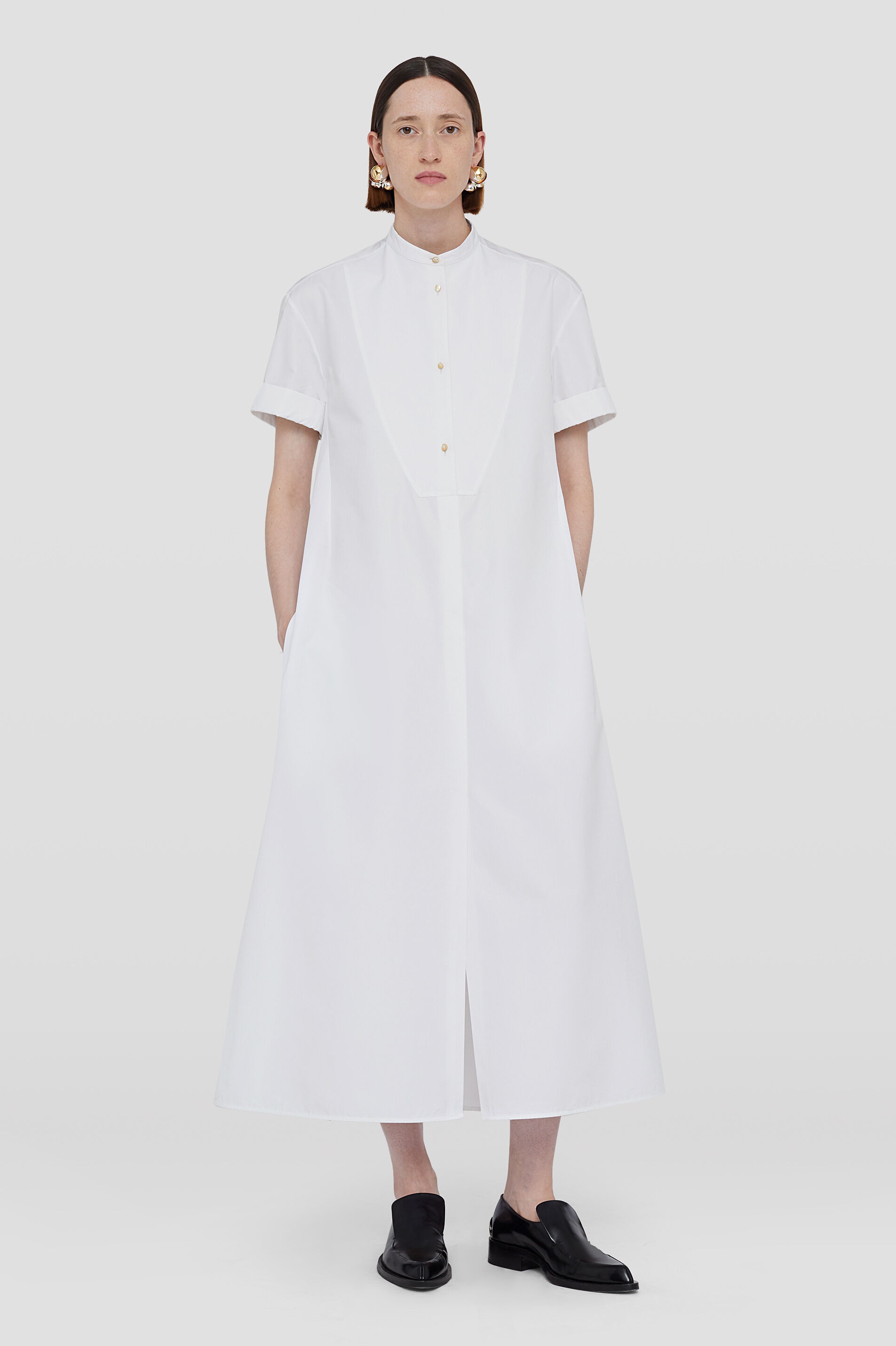 【送料&関税込】Jil Sander Cotton Shirtdress Jil Sander Cotton Shirt Dress | Neutrals | FARFETCH