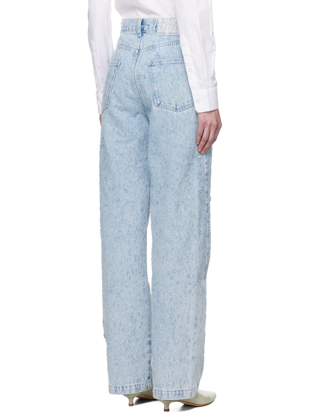 Blue Twisted Seam Jeans - 3