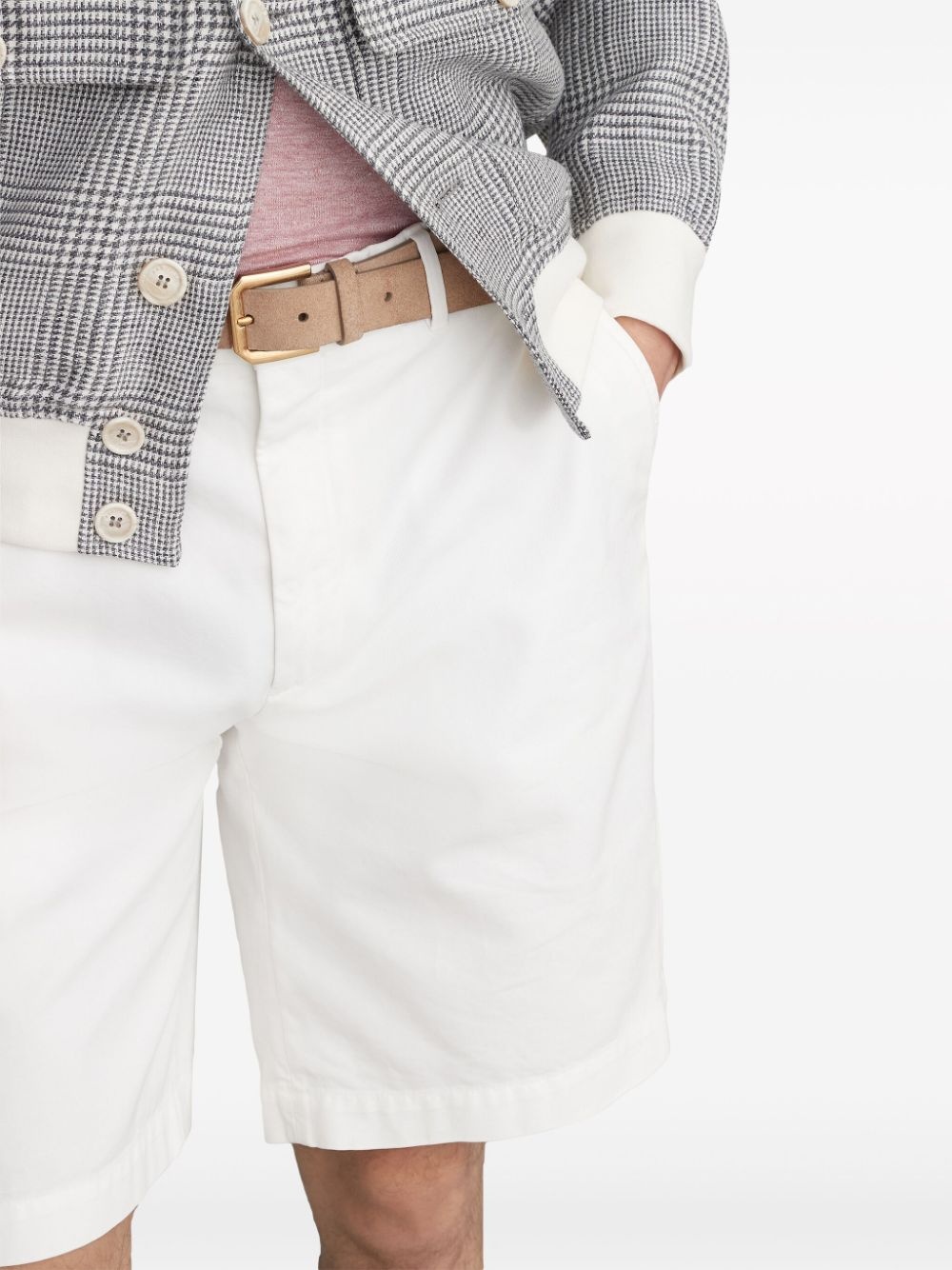 knee-length twill Bermuda shorts - 5
