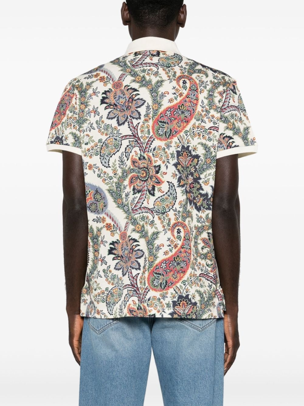 paisley-print polo shirt - 4