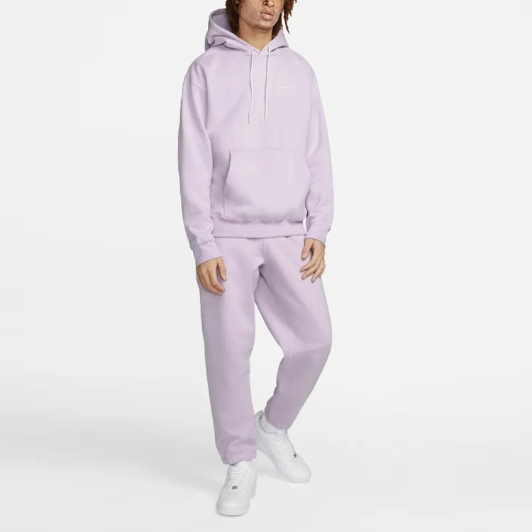 Men's Nike Small Logo Loose Long Sleeves Pullover Hooded Sports Purple CV0552-530 - 3