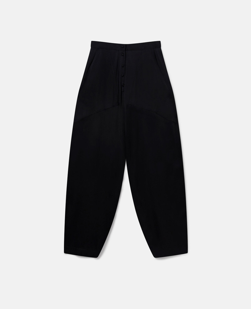 Balloon-Leg Satin Trousers - 1
