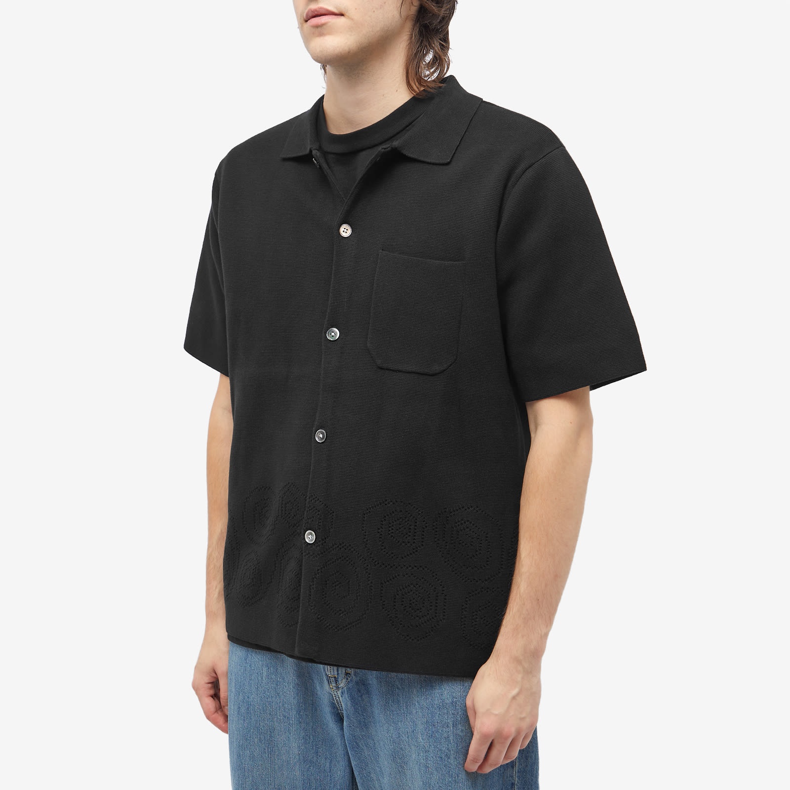 Stüssy Stussy Perforated Swirl Knit Shirt | REVERSIBLE