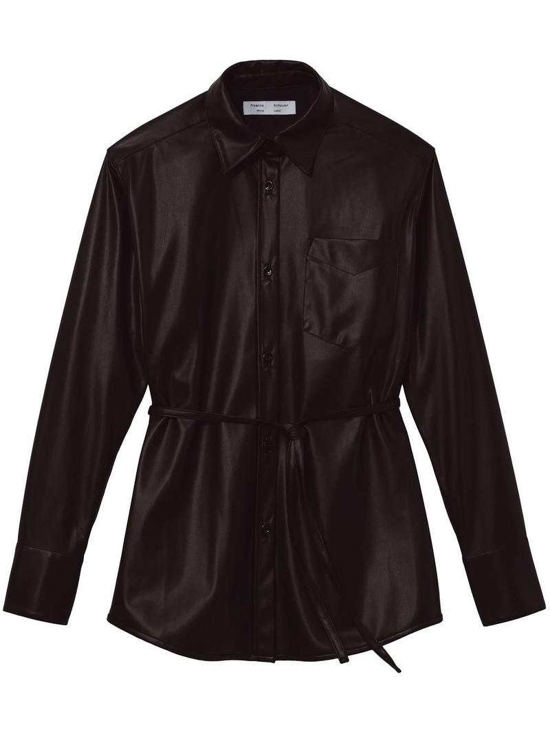 faux-leather shirt jacket 1