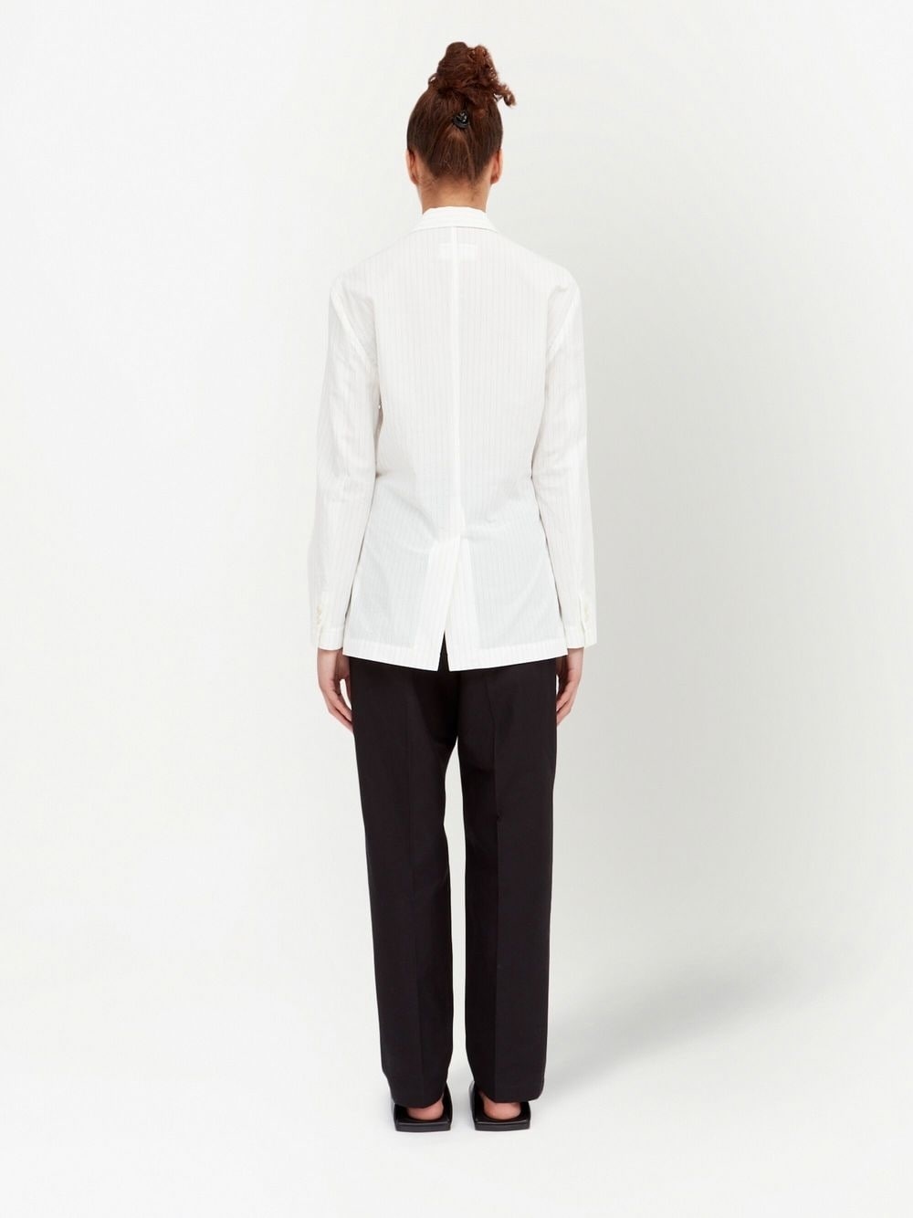 pinstripe double-breasted blazer - 4