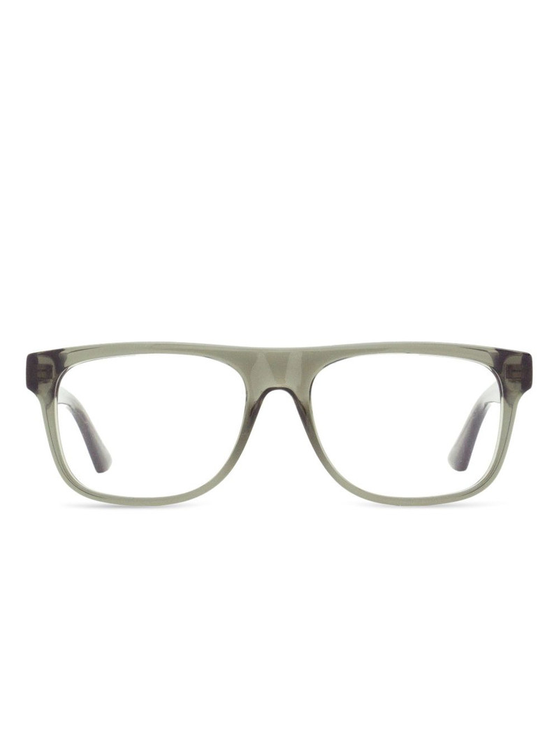rectangular-frame logo glasses 1