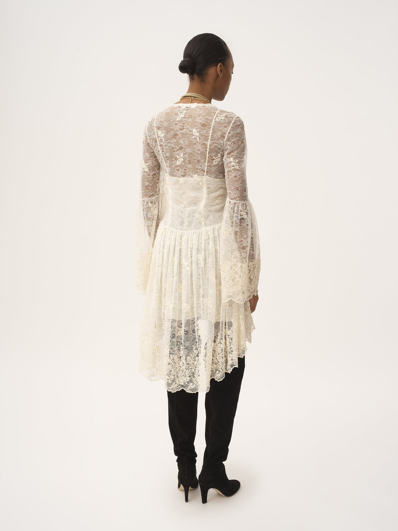 SCOOP-NECK MINI DRESS IN EMBROIDERED LACE 5