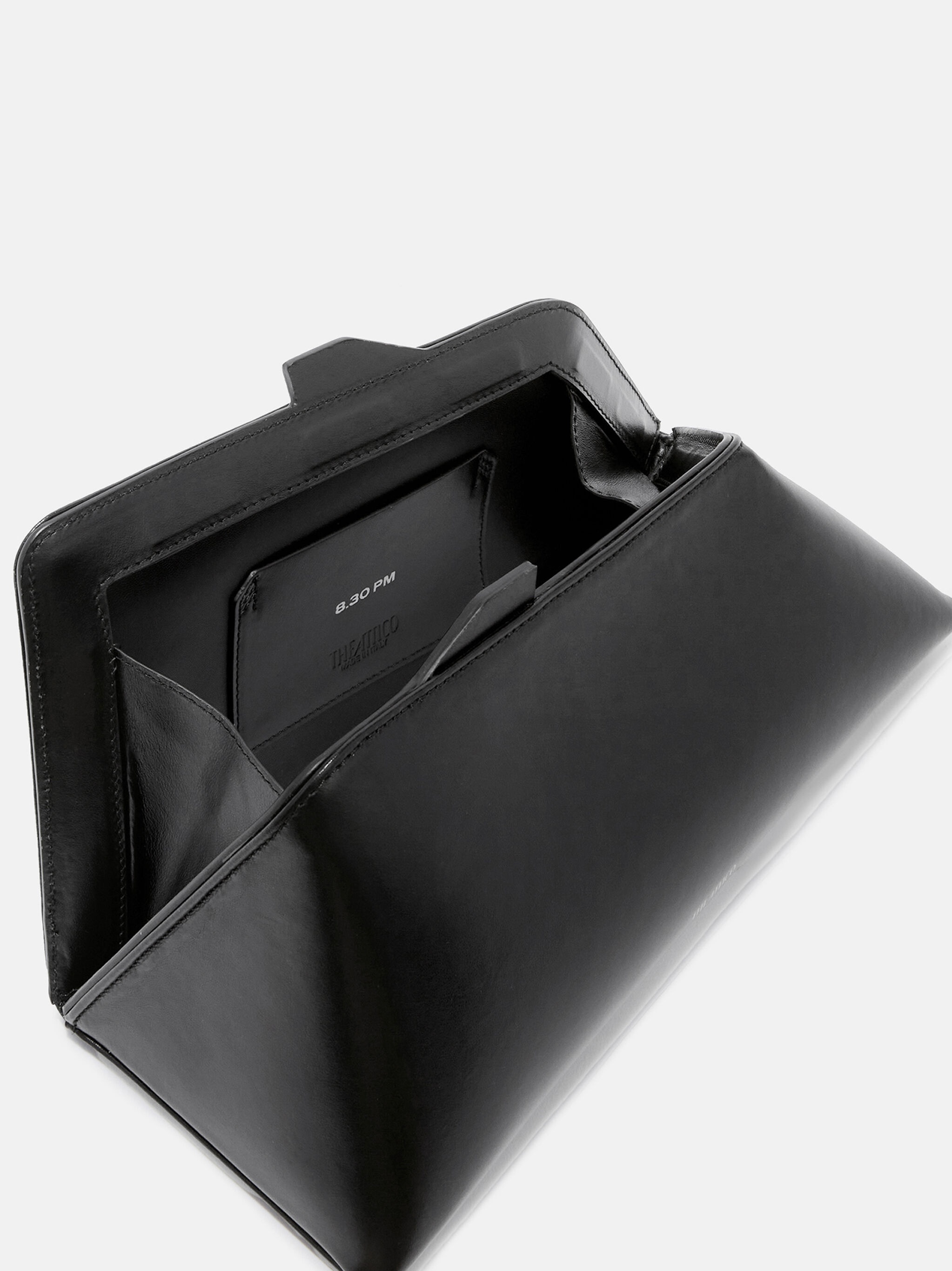 ''8.30 PM'' BLACK OVERSIZED CLUTCH - 4