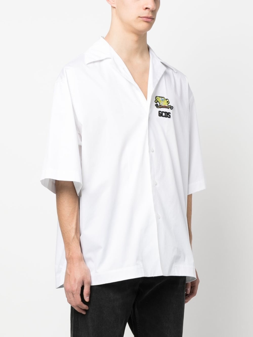 embossed-logo short-sleeve shirt - 3
