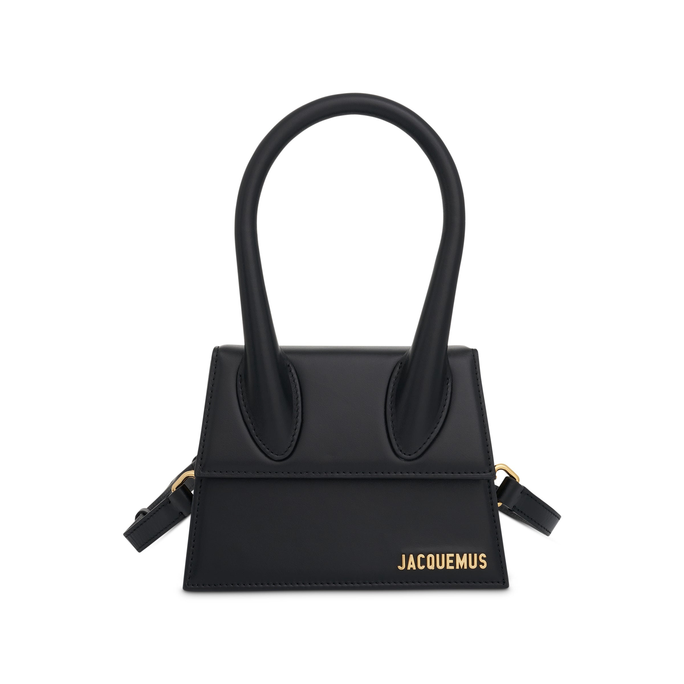 Le Chiquito Moyen Leather Bag in Black - 1