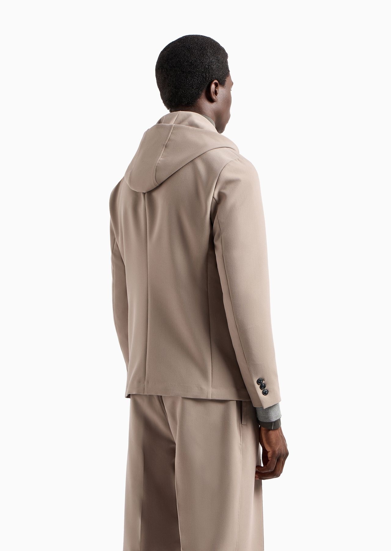 EMPORIO ARMANI Viscose-blend blazer with detachable inner