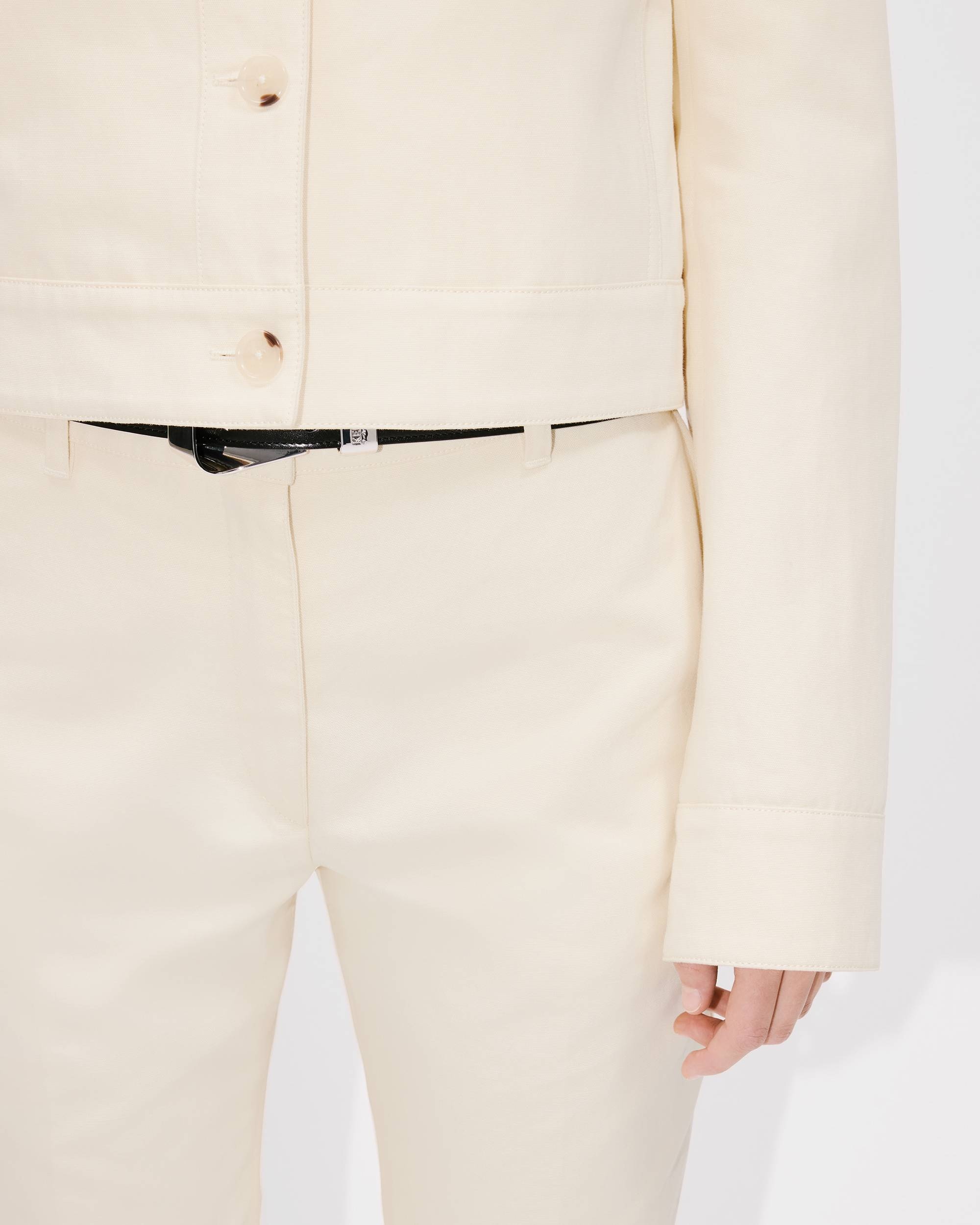 Collarless jacket in cotton - 7