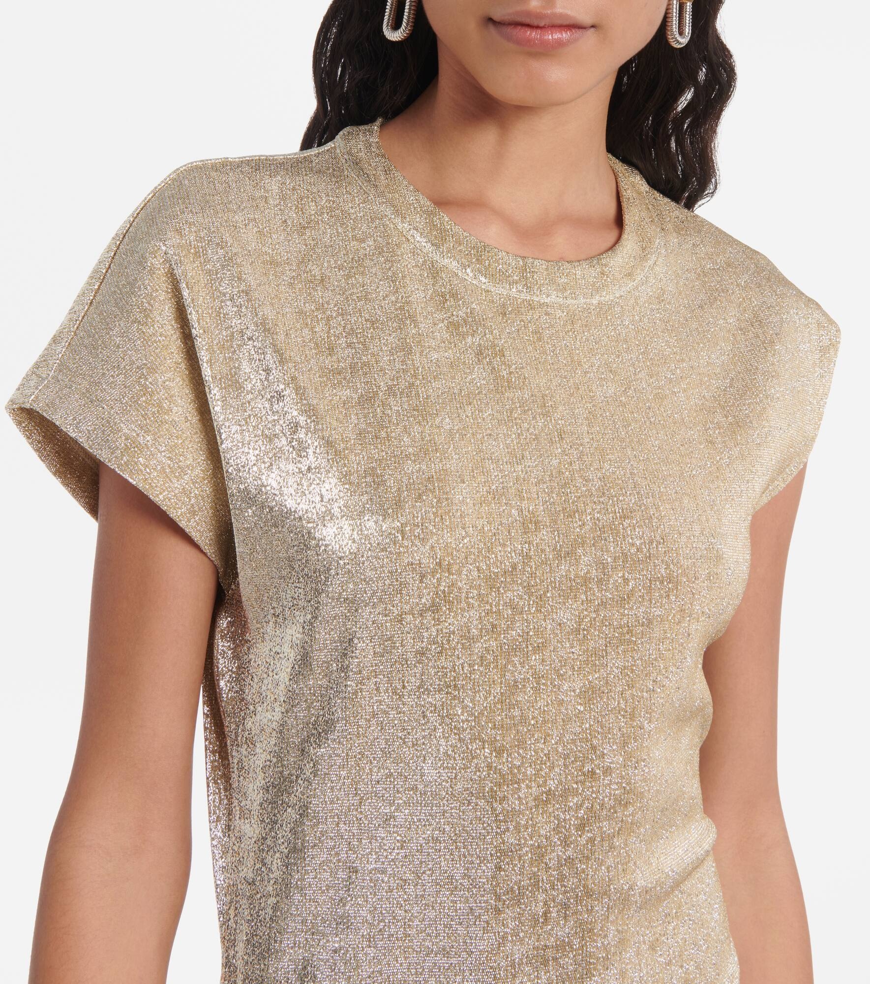 Asymmetric draped midi dress - 4