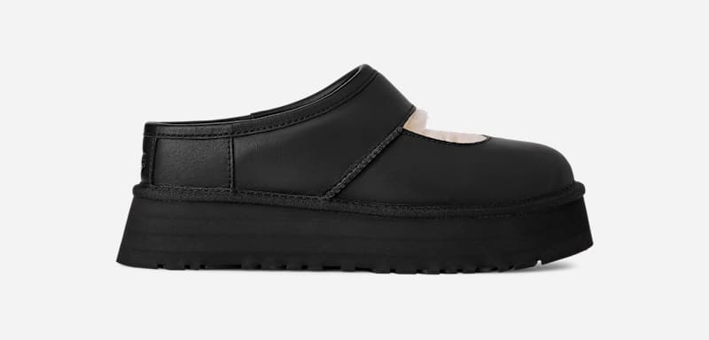 ® Women's Bea Mary Jane Leather Sheepskin Slippers in Black 1