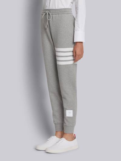 Thom Browne Light Grey Cotton Loopback Knit Engineered 4-bar Stripe Classic Sweatpant outlook