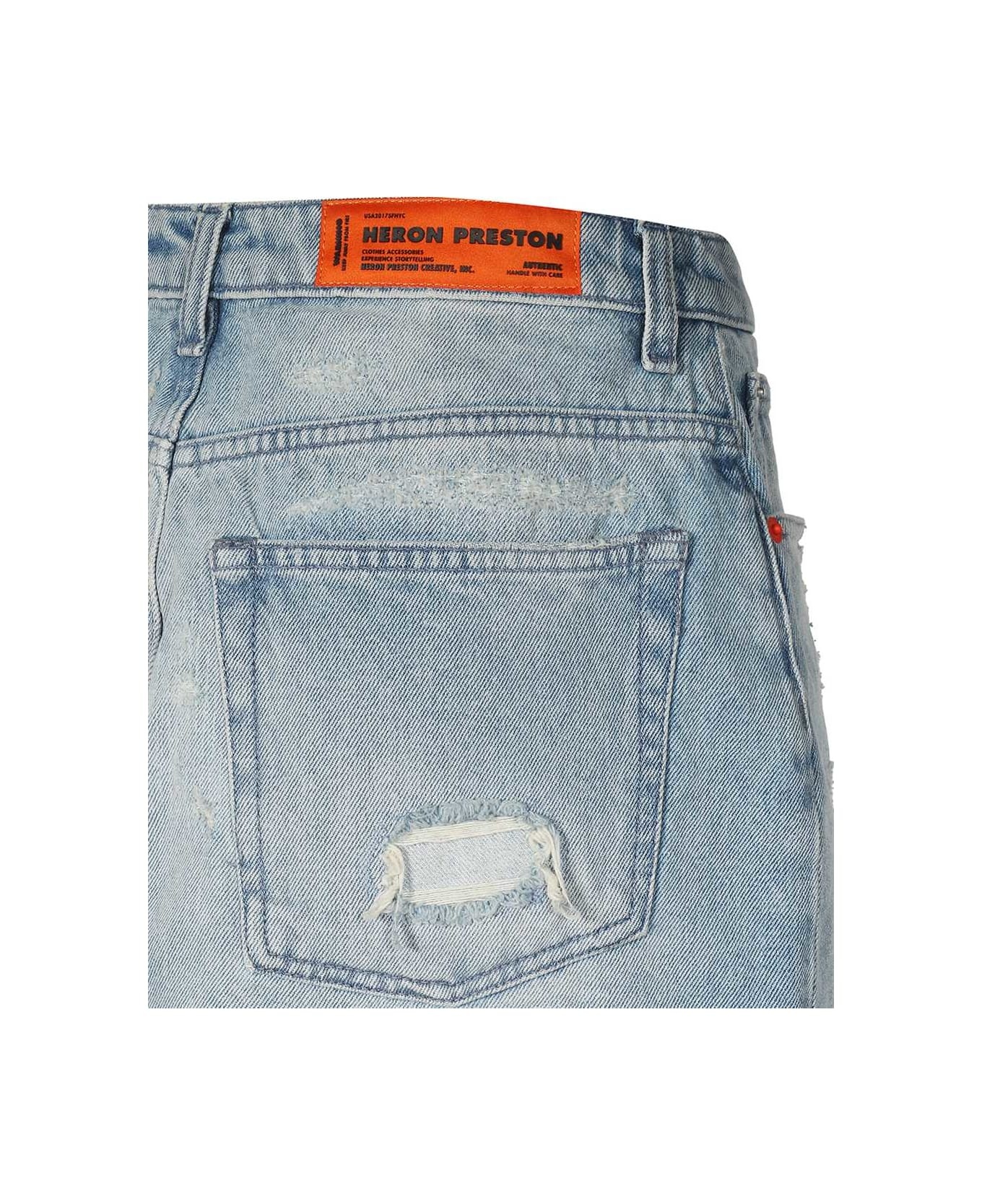 Denim Mini Skirt - 3