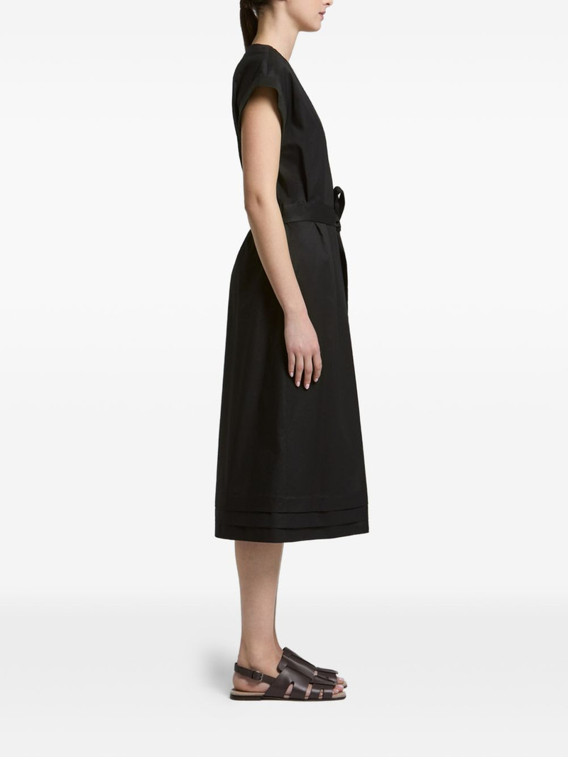 tied-waist V-neck midi dress 3