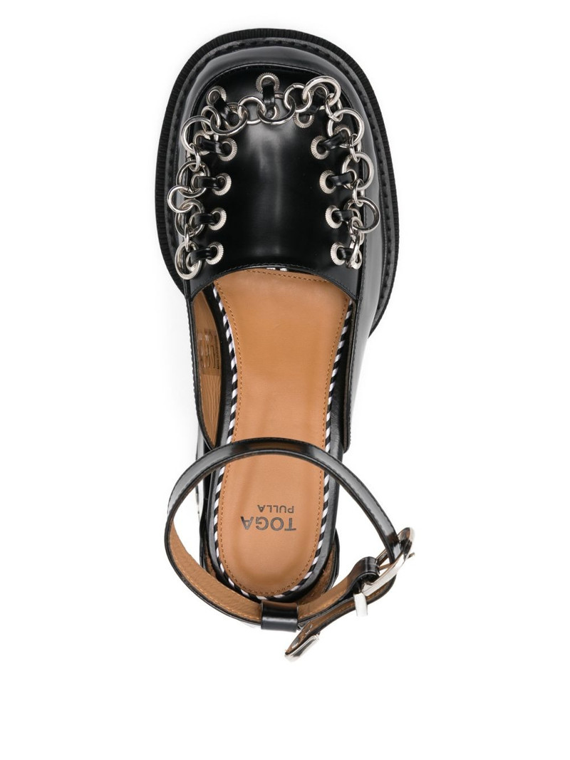 80mm chain-detail ankle-strap pumps 4