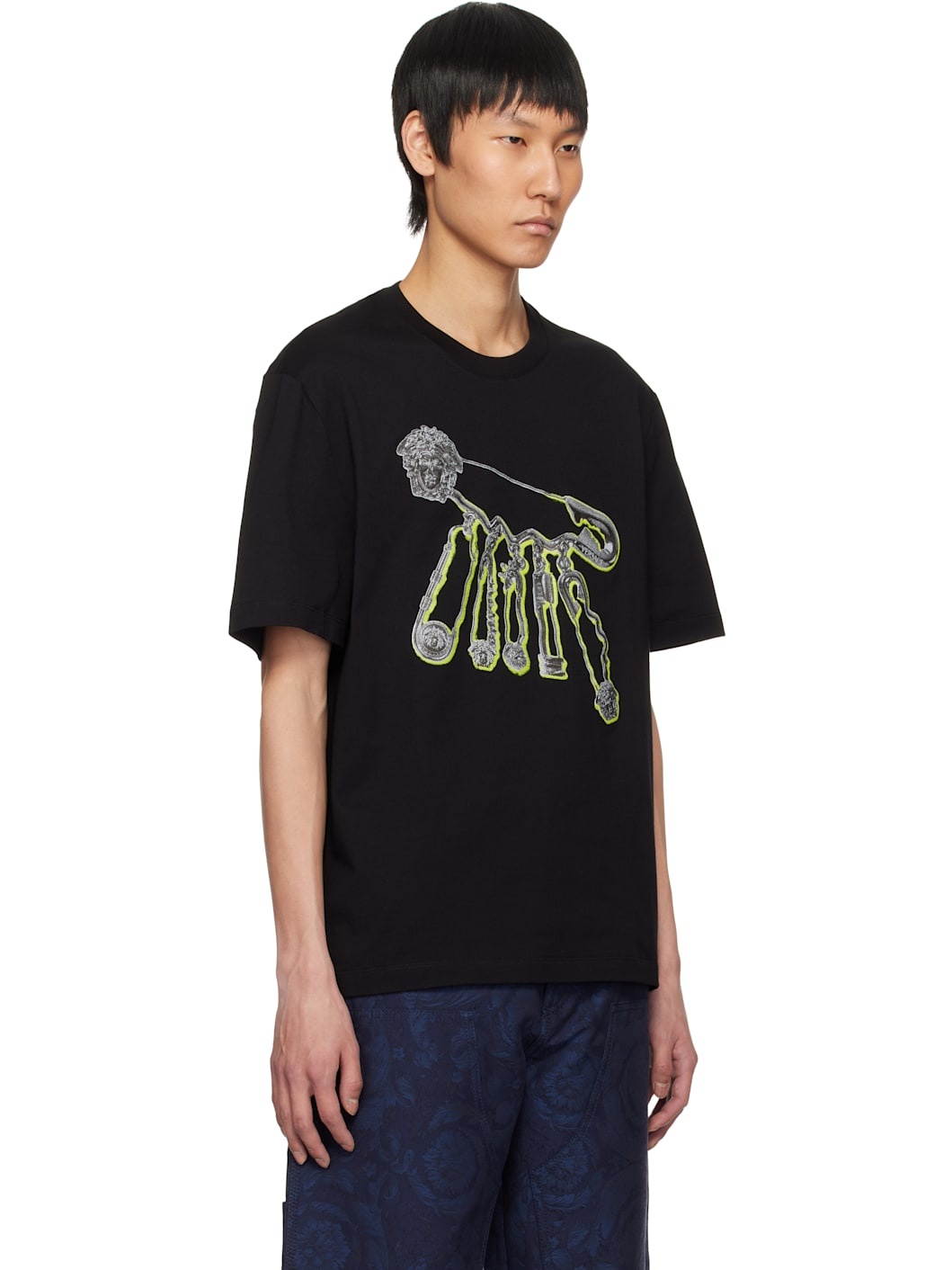 Black ' Pop Pin' T-shirt - 2