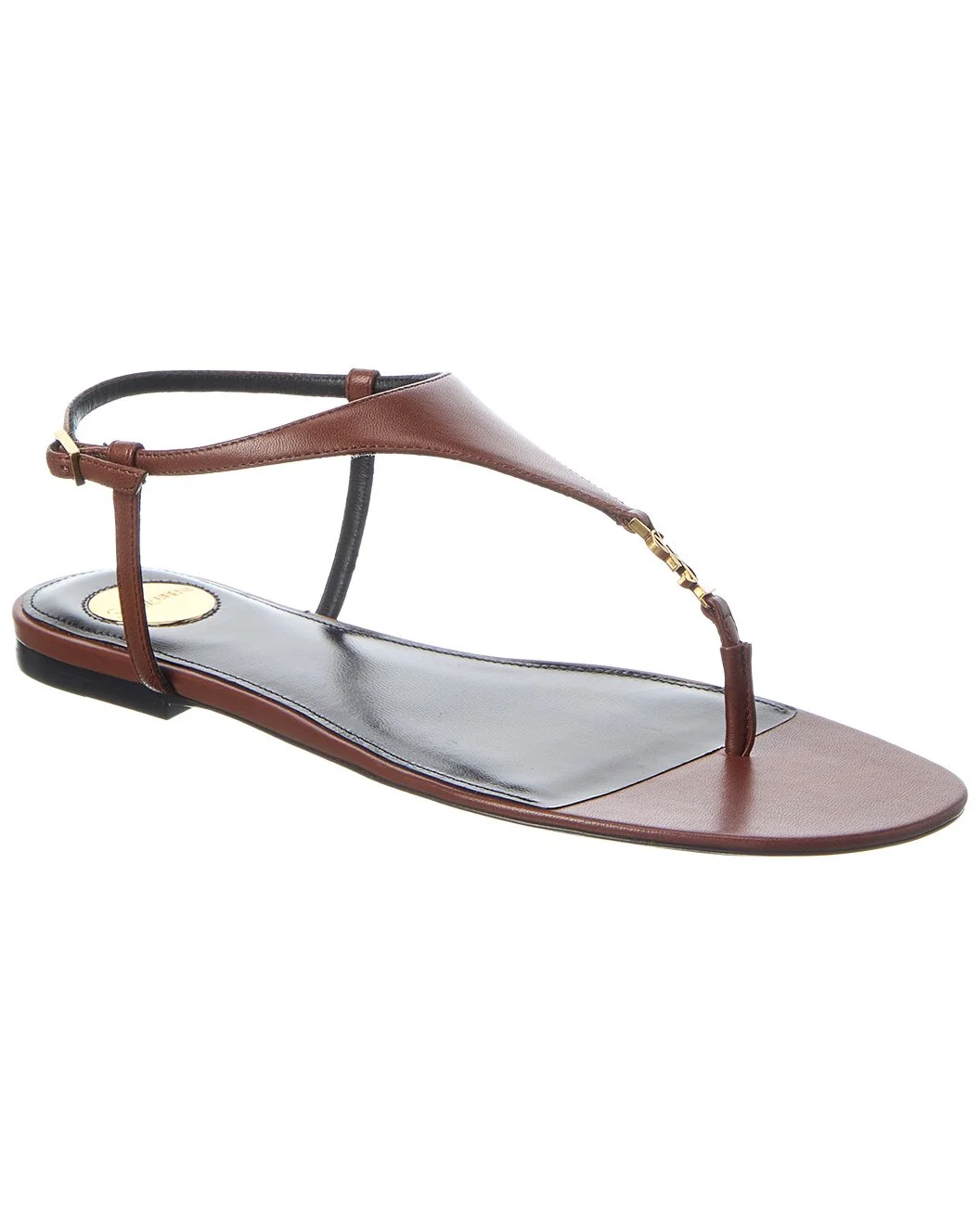 Saint Laurent Cassandre Leather Sandal - 1