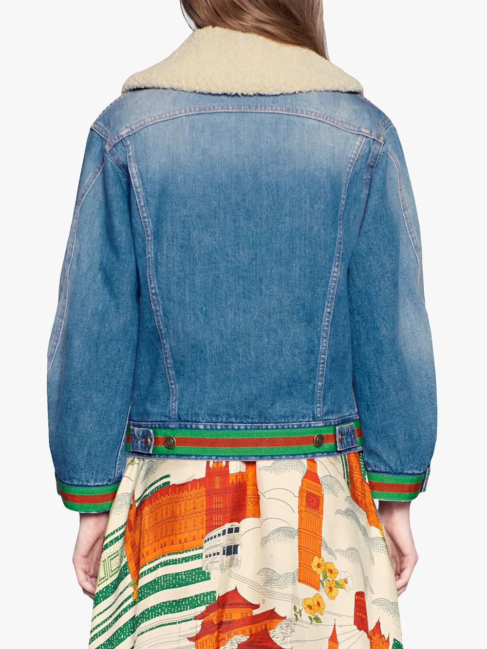 Denim jacket with shearling - 4