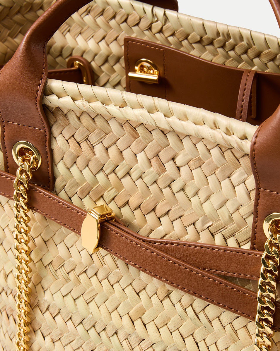 VERONICA BEARD RAFFIA DASH BASKET TOTE - 3