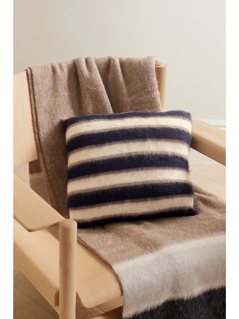 Brunello Cucinelli Striped Mohair-blend Cushion outlook