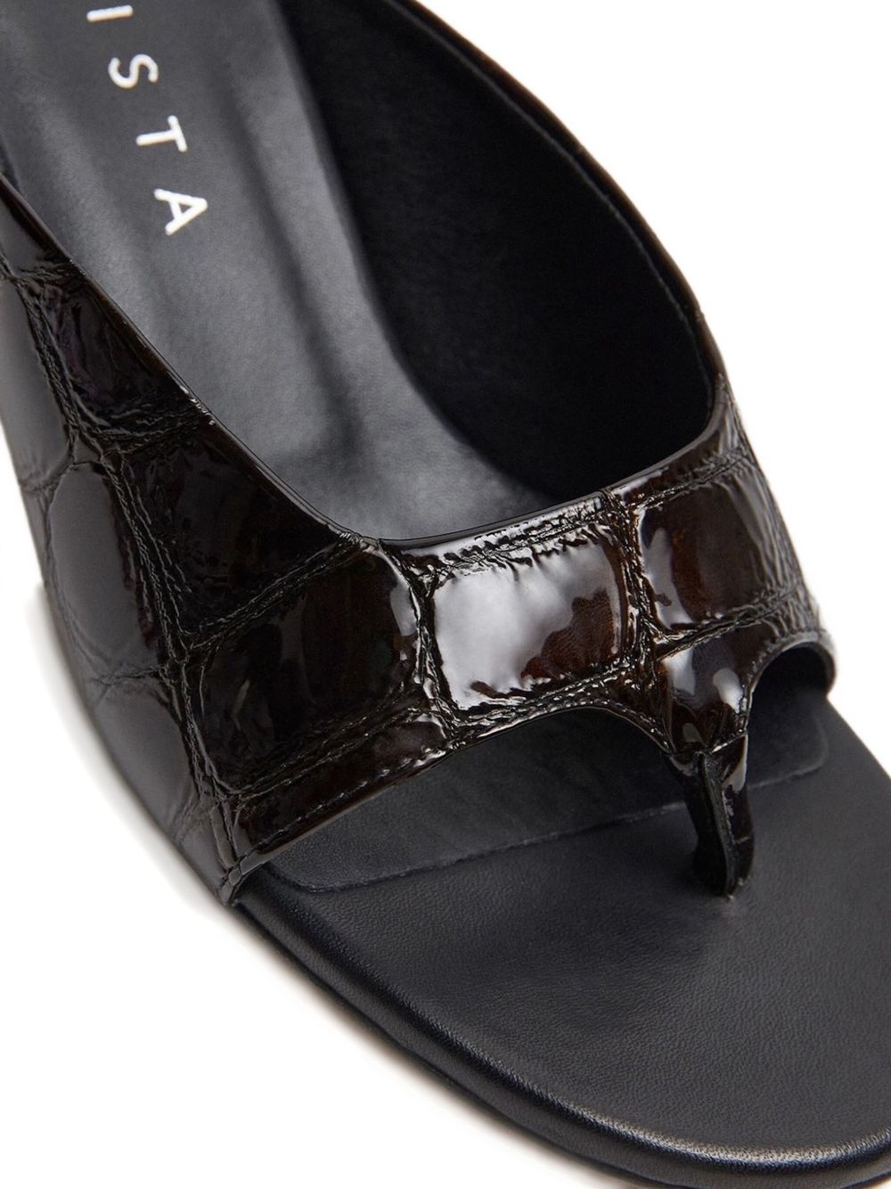 Palmira croco-embossed slide sandals - 2