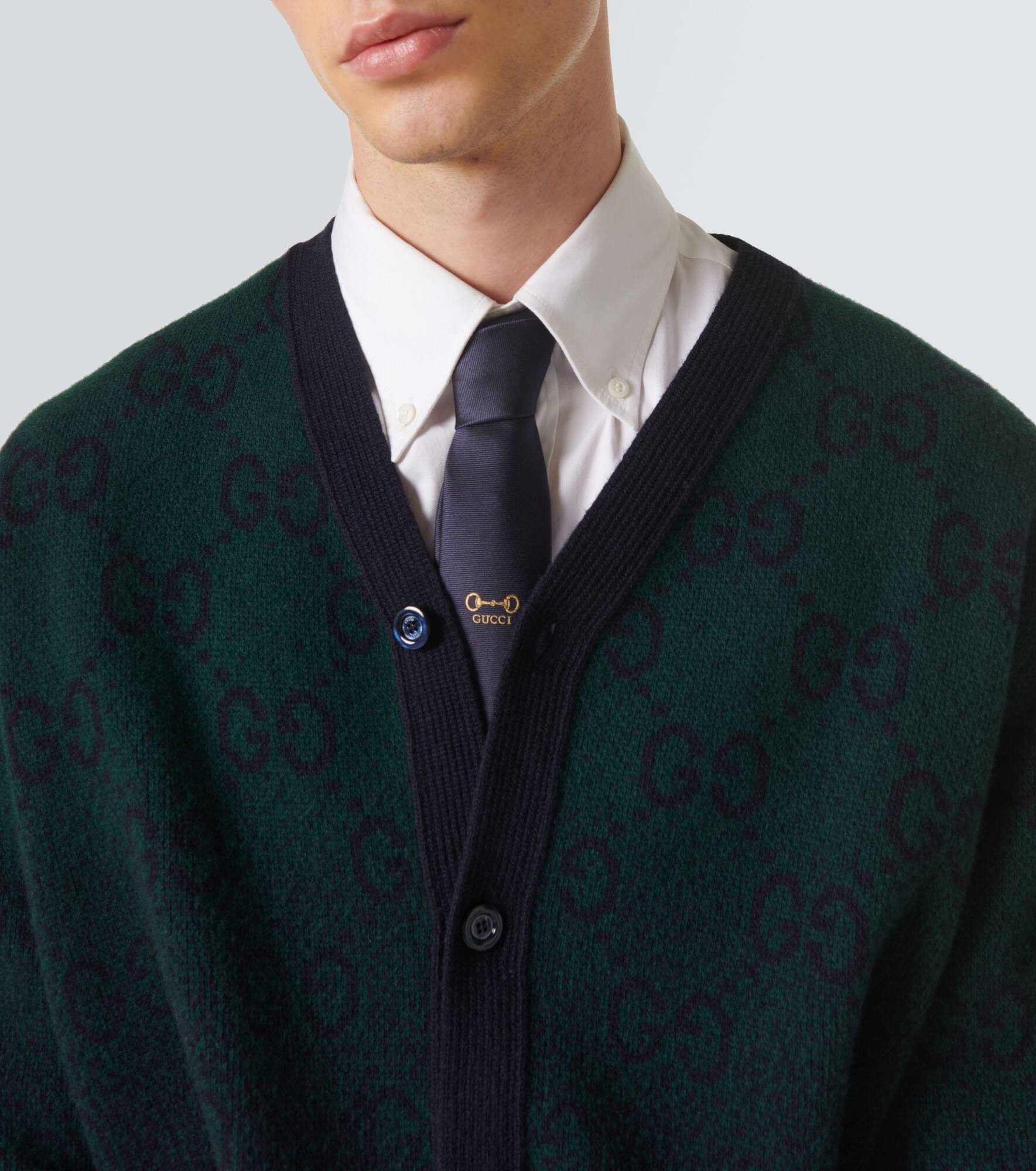 Horsebit silk jacquard tie - 3
