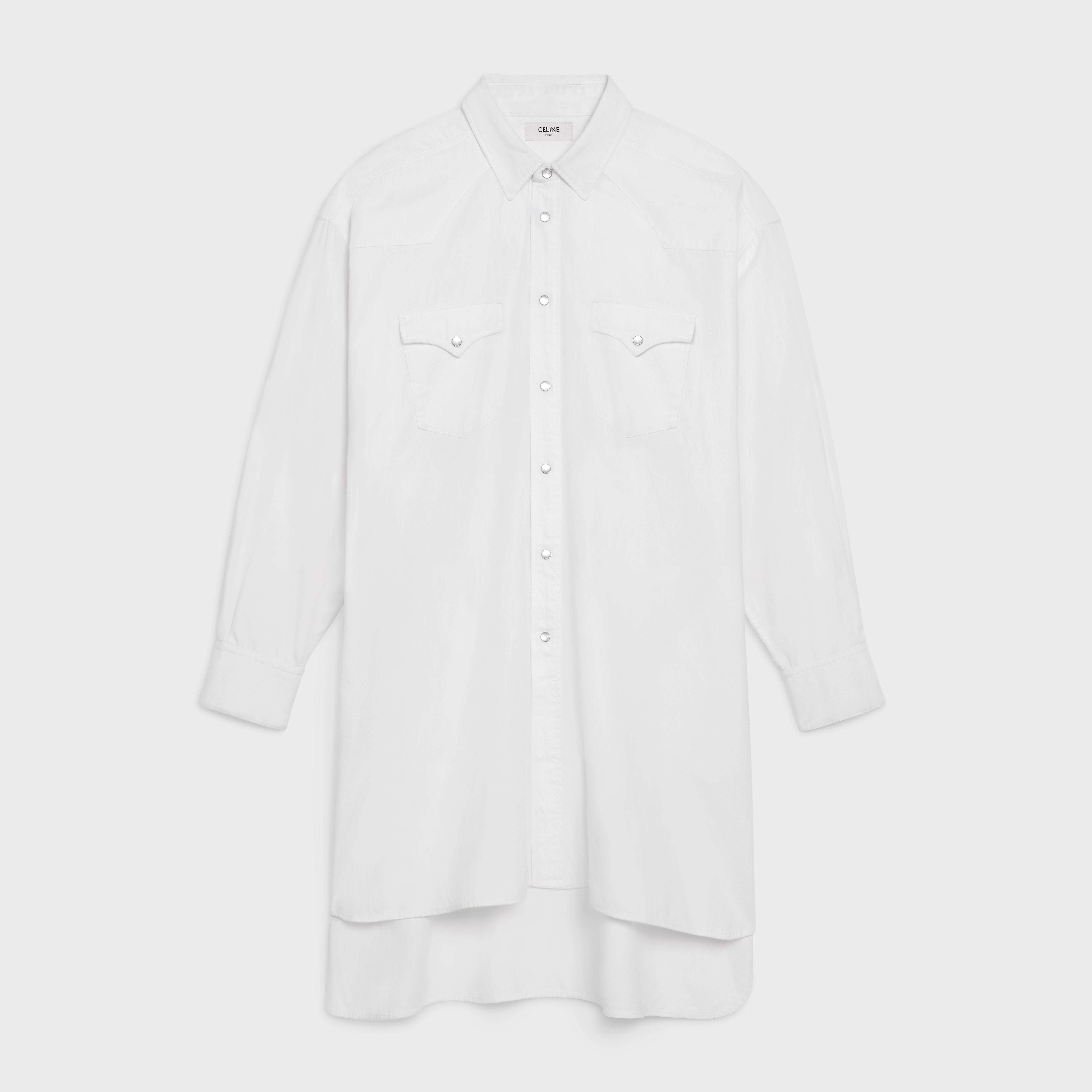 COWBOY PAINTER SHIRT IN WHITE DENIM - 1