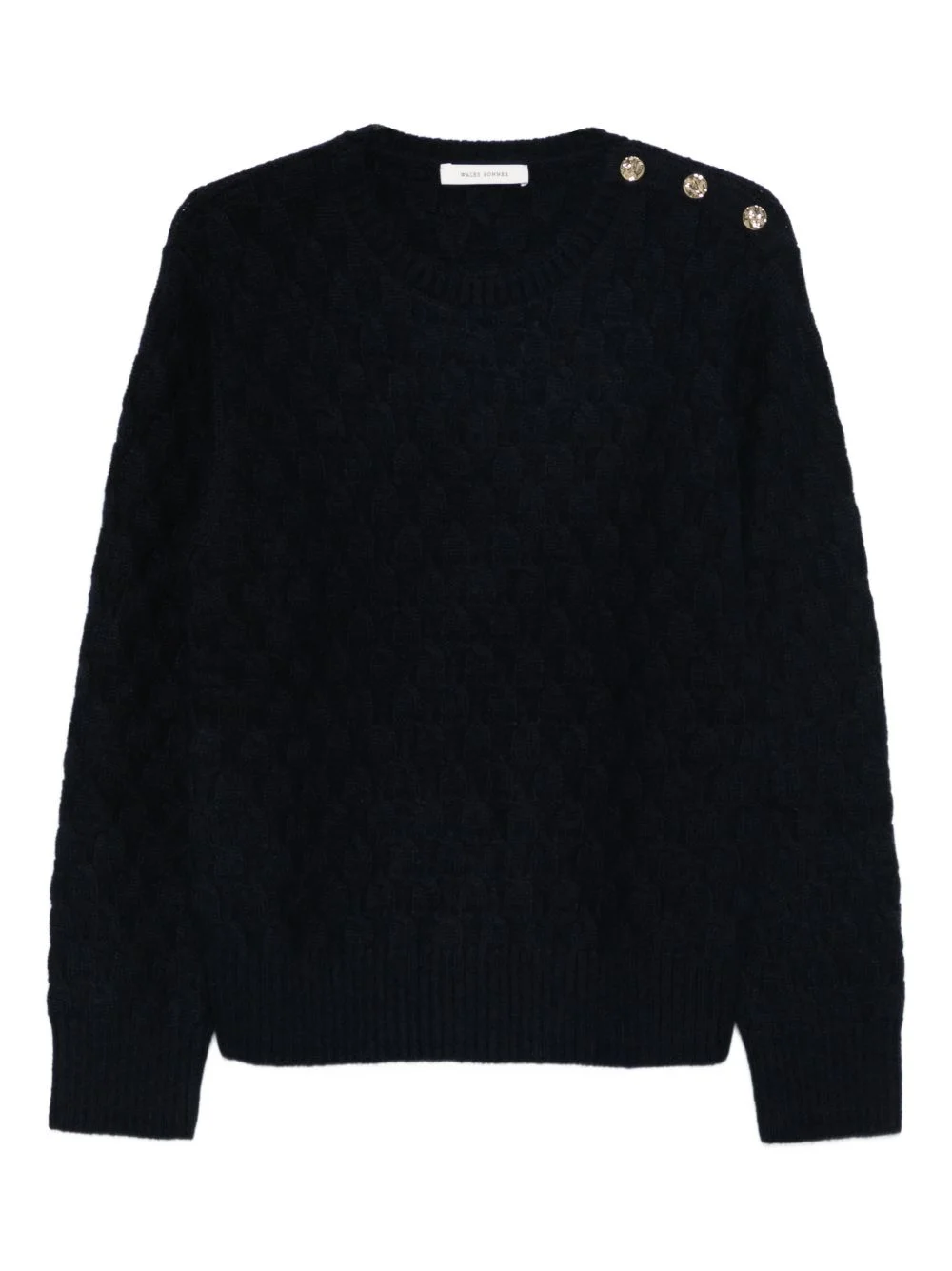 button textured sweater - 1