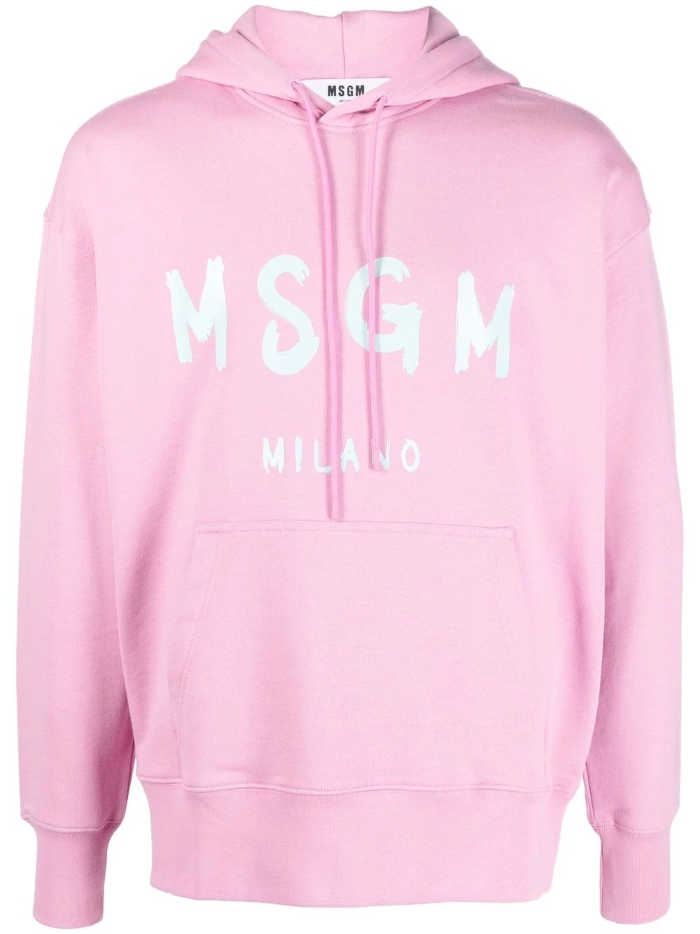 logo-print cotton hoodie - 1