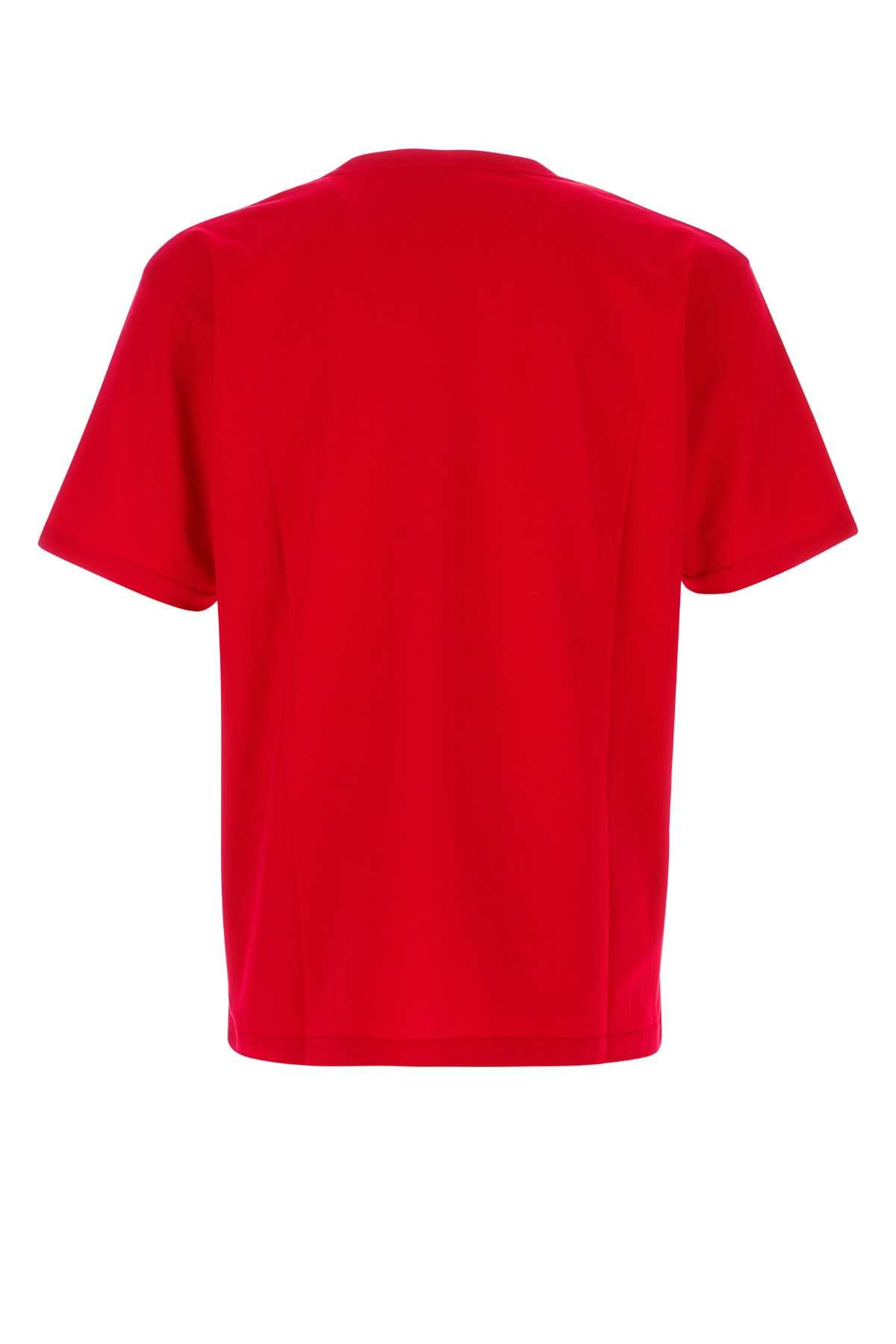 Valentino Garavani Men Red Cotton T-Shirt - 2
