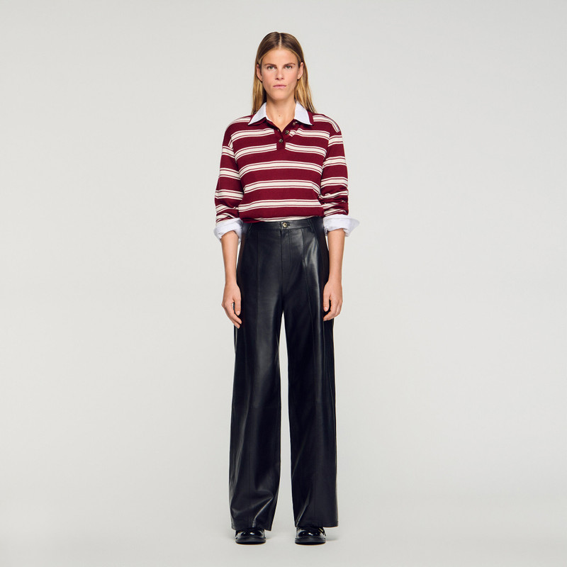 WIDE-LEG LEATHER TROUSERS 3