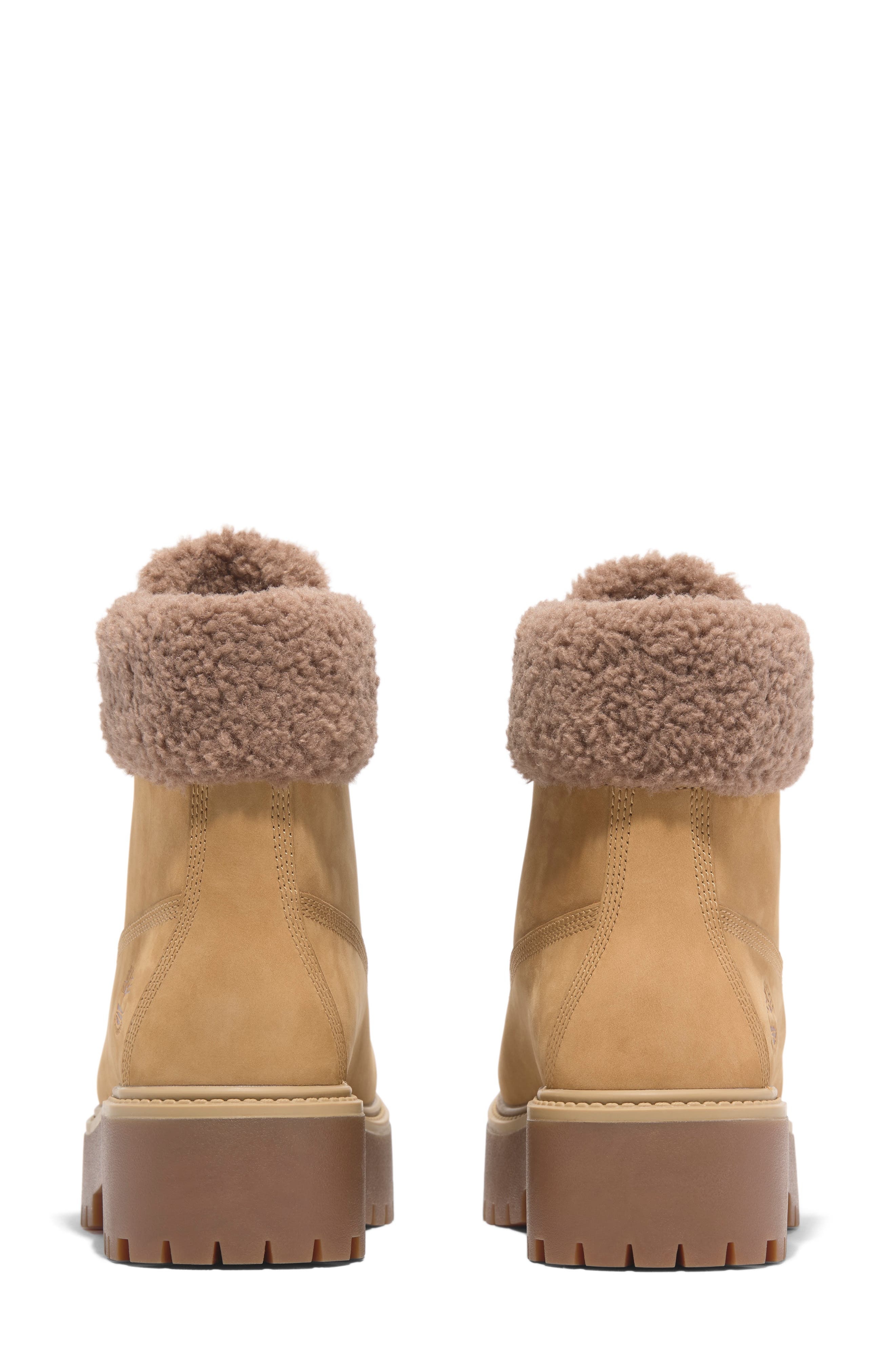 Timberland Stone Street Waterproof Faux Fur Lined Platform Boot in Wheat Nubuck at Nordstrom - 5