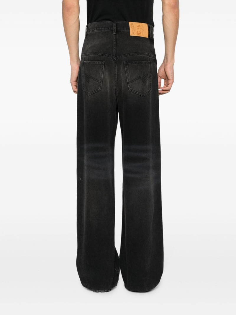 logo-patch wide-leg jeans 5